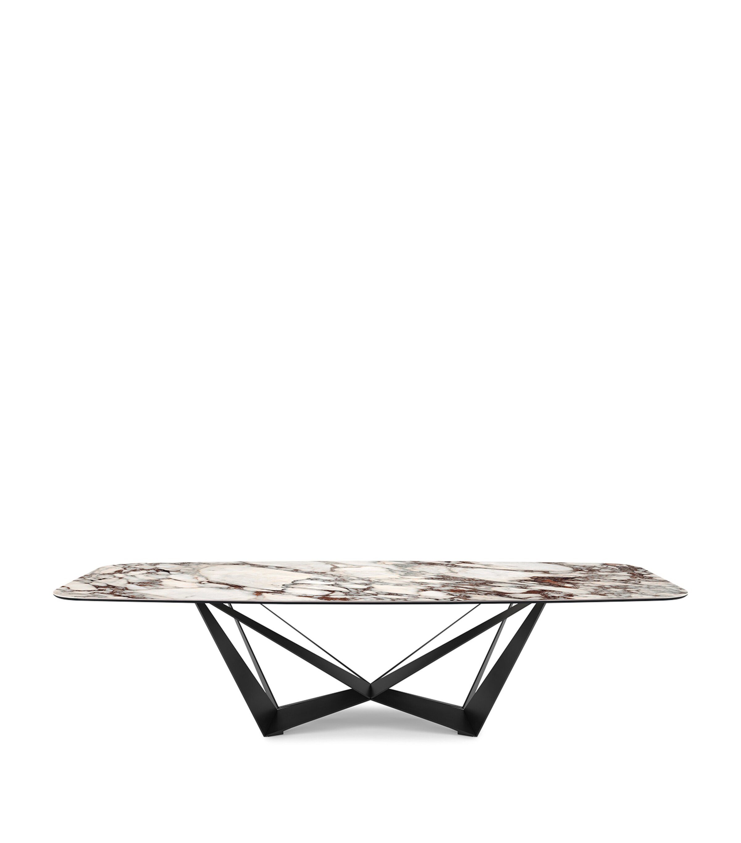 Steel and Ceramic Skorpio Keramik Dining Table NEUTRAL Image 1