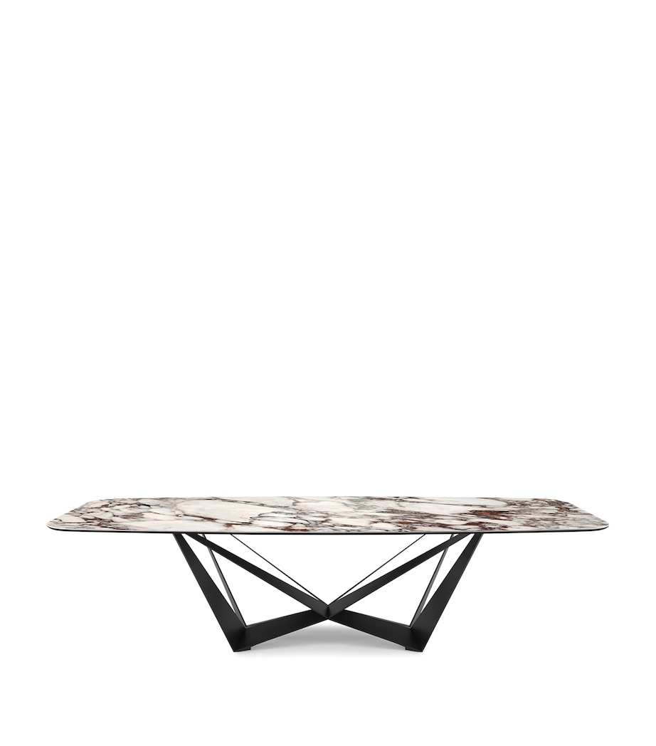 Steel and Ceramic Skorpio Keramik Dining Table NEUTRAL Image 1