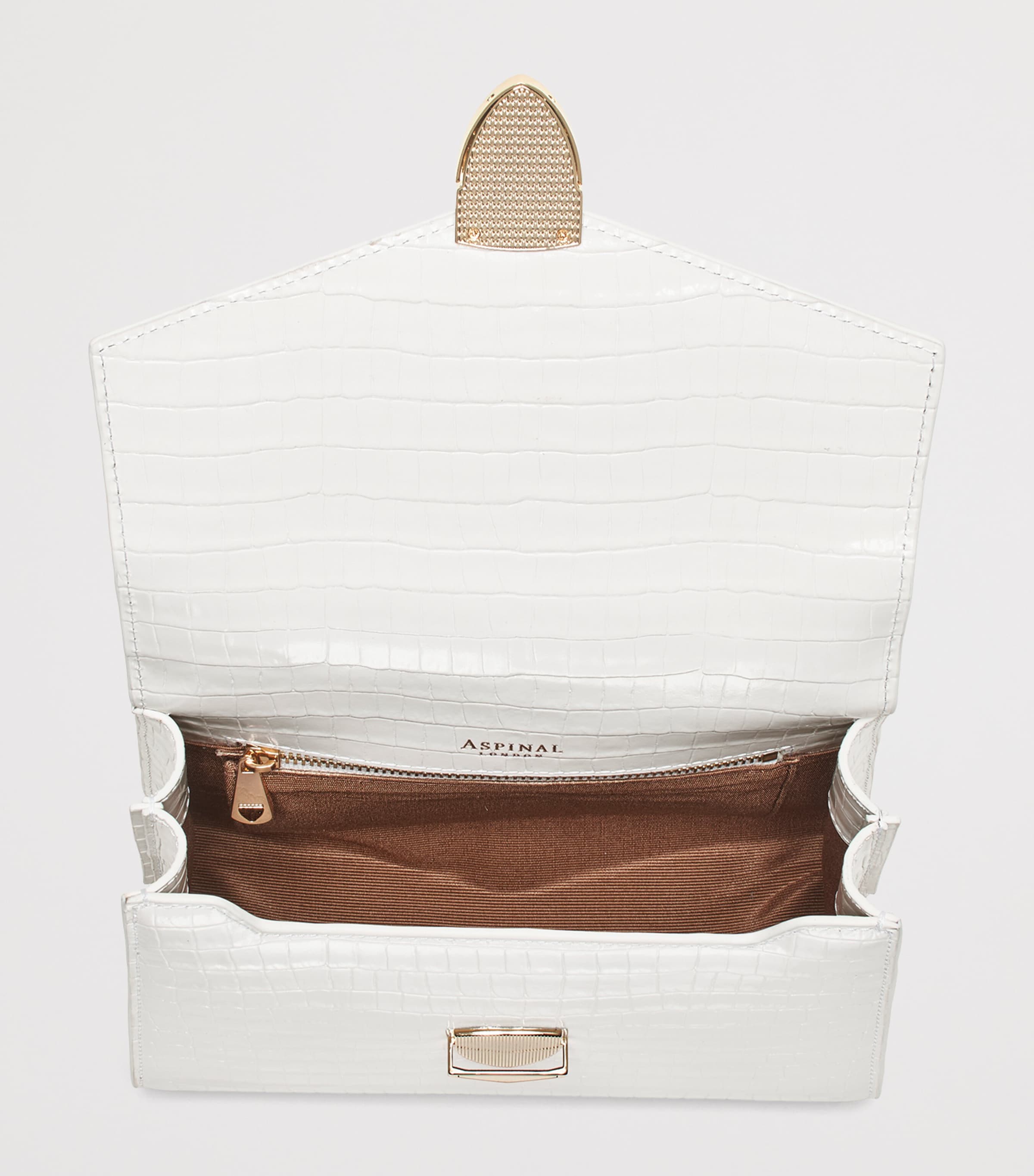 Aspinal Of London Midi Mayfair Bag Chalk White Image 4