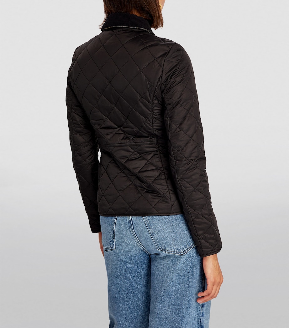 Barbour Womens Quilted Deveron Jacket Black Olive Image 4