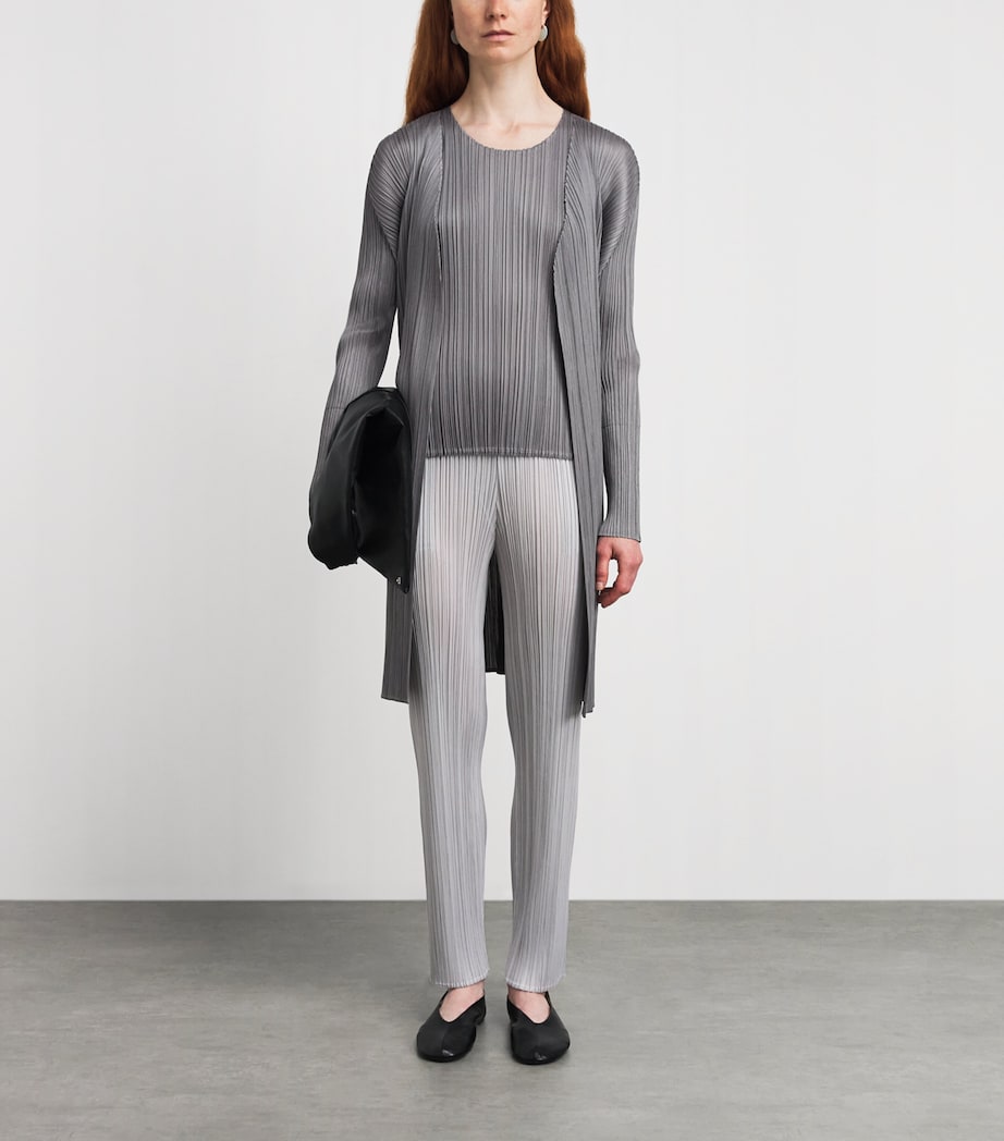 Pleats Please Issey Miyake Womens Basics Longline Cardigan Image 2