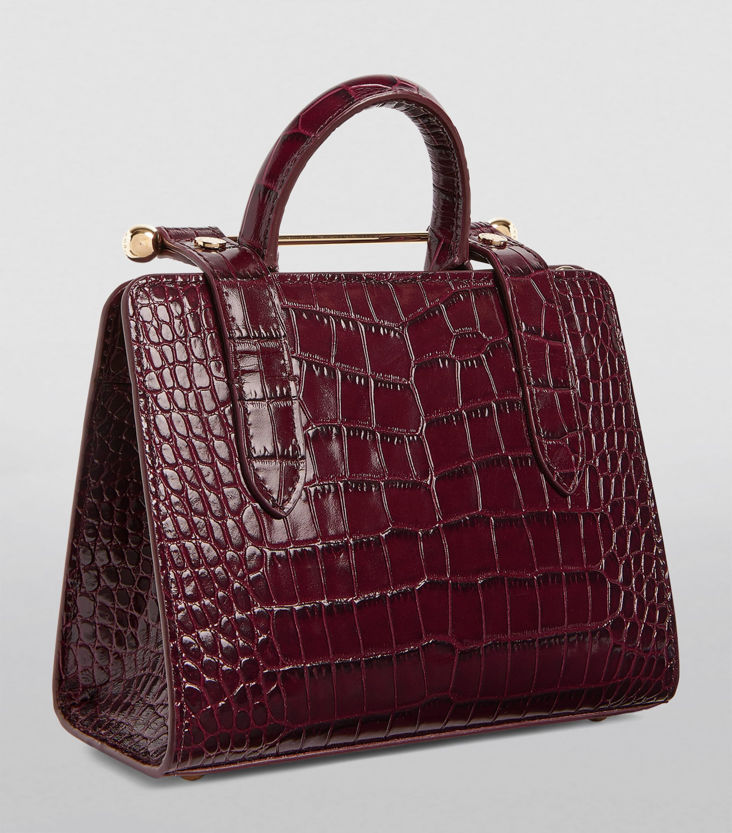 Burgundy XS Croc 'Le Cagole' Bag by Balenciaga on Sale