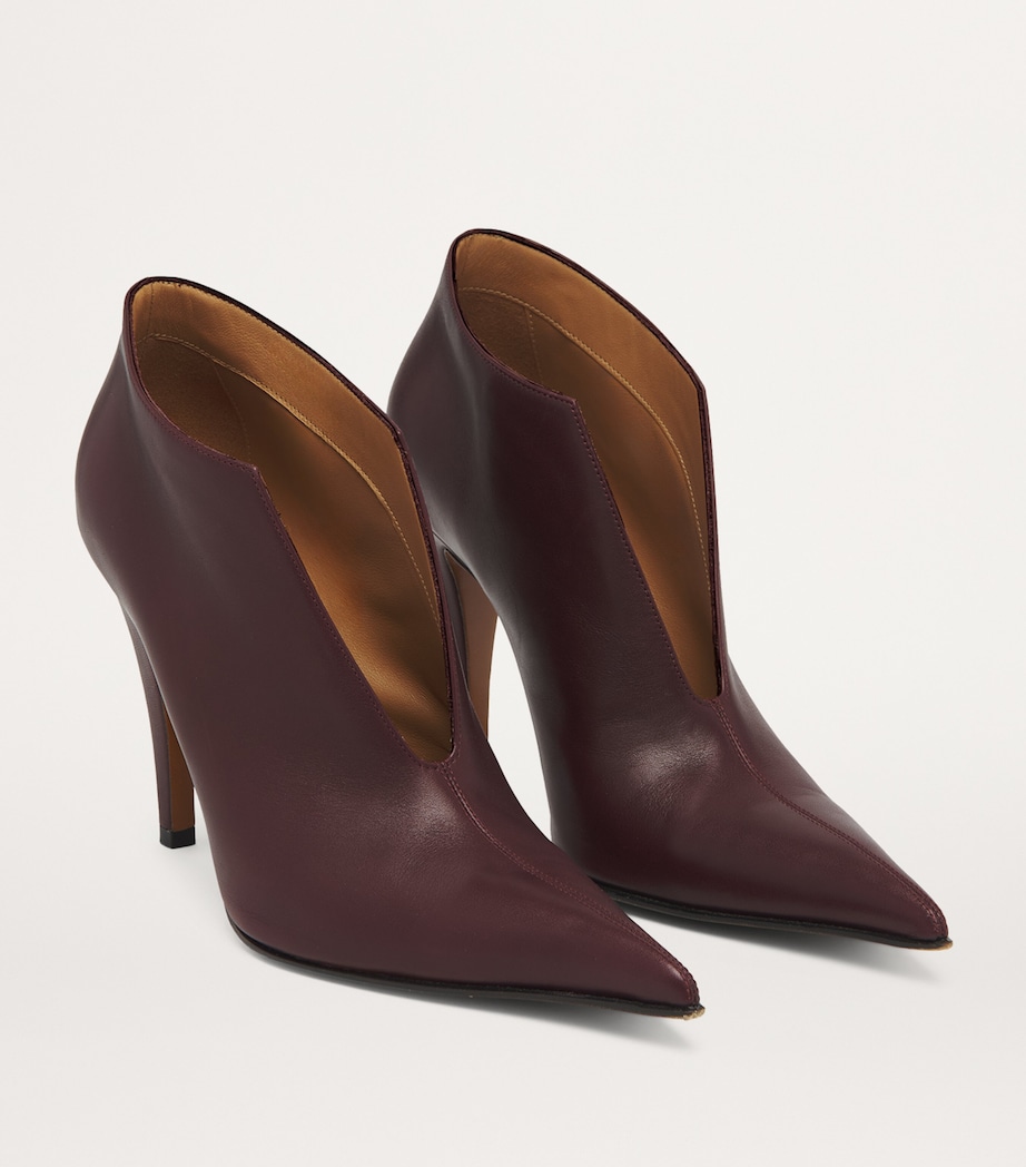 Leather Slashed Birdee Pumps 105 6026 Image 3