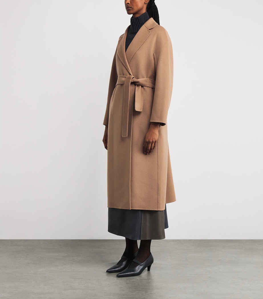 Virgin Wool Wrap Coat CAMEL Image 3
