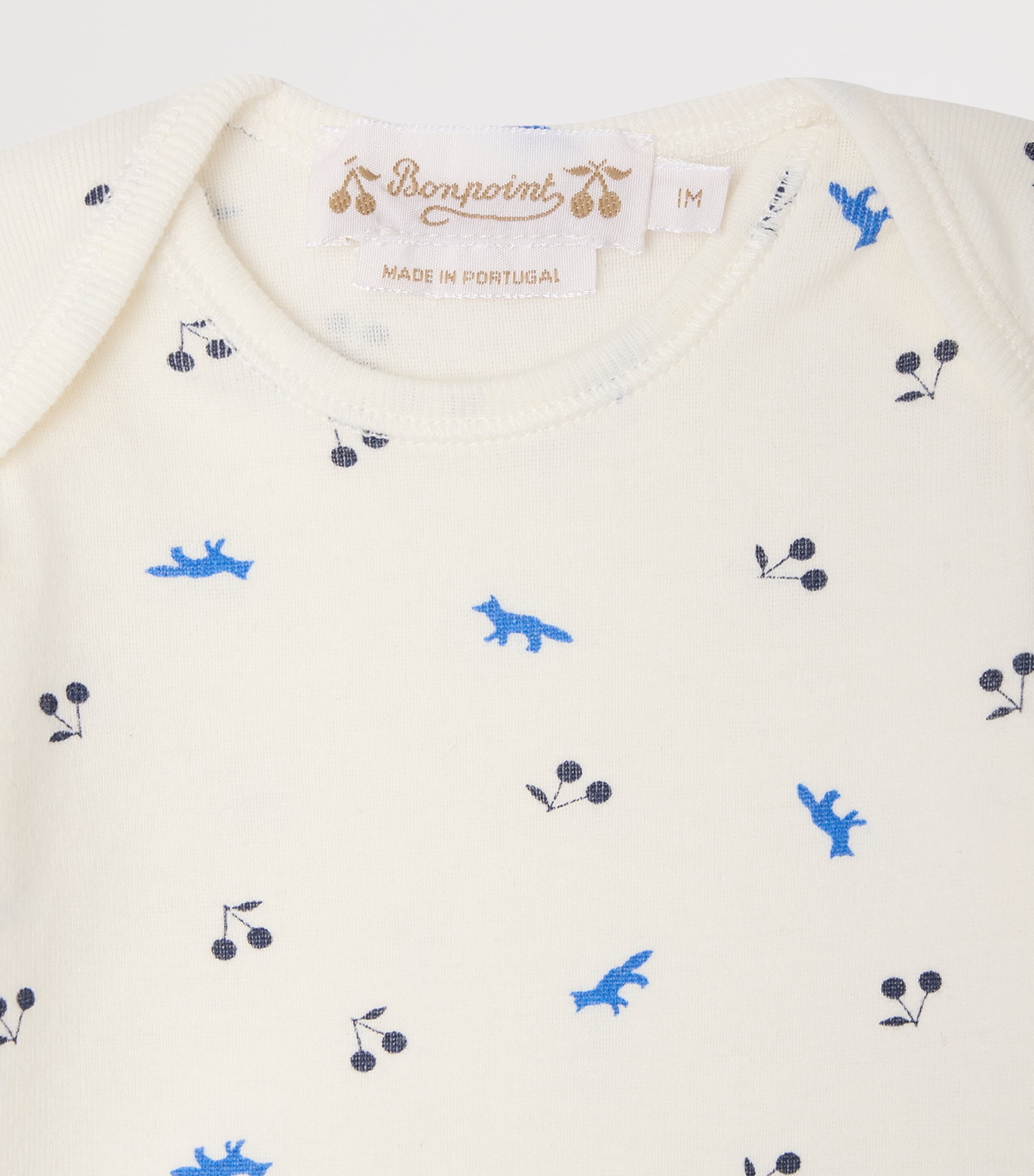 Bonpoint x Maison Kitsuné Cotton T-Shirt and Leggings Set (1-36 Months) Im Blanc Lait Image 3