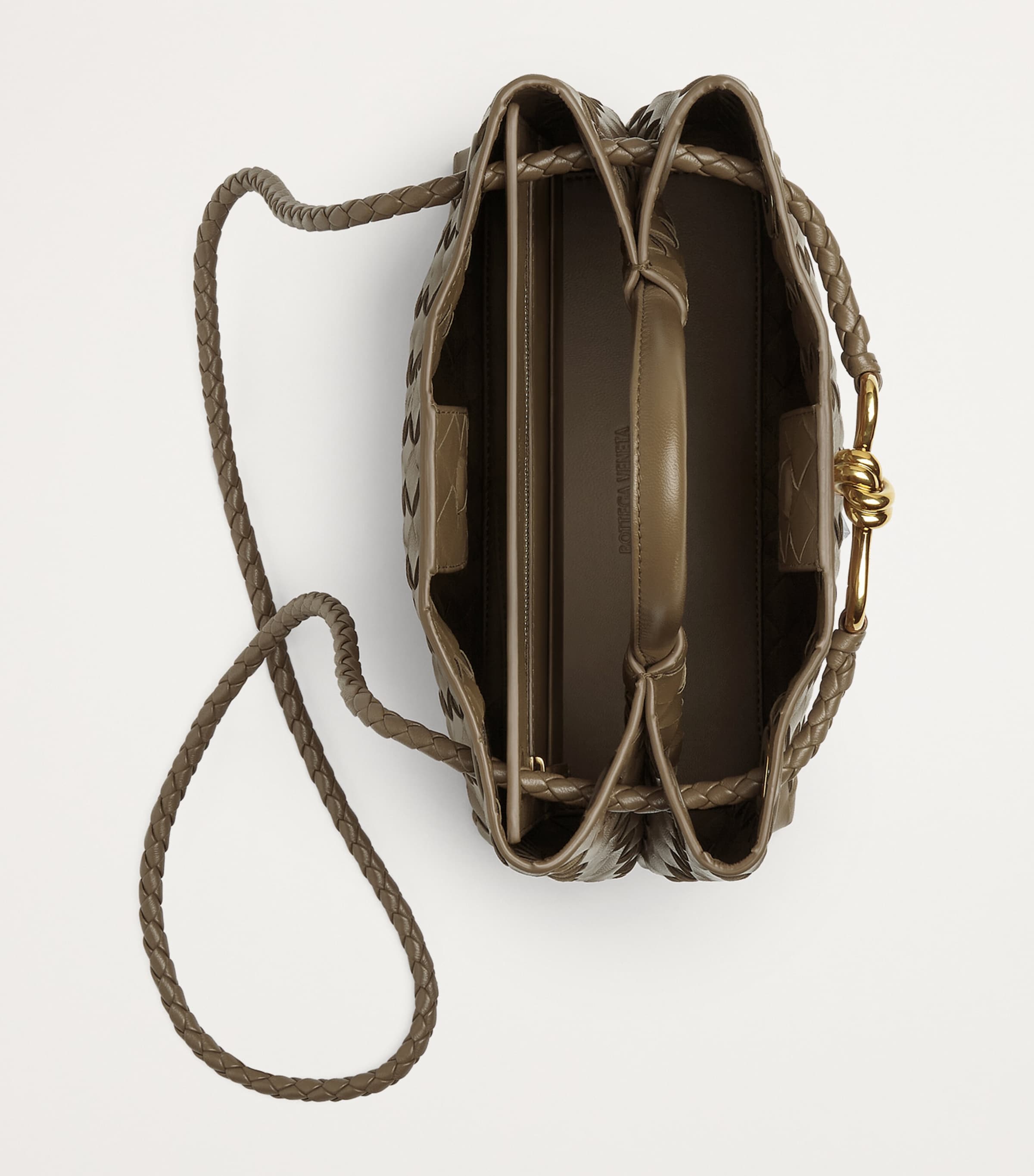Bottega Veneta Small Leather Andiamo Top-Handle Bag Image 3