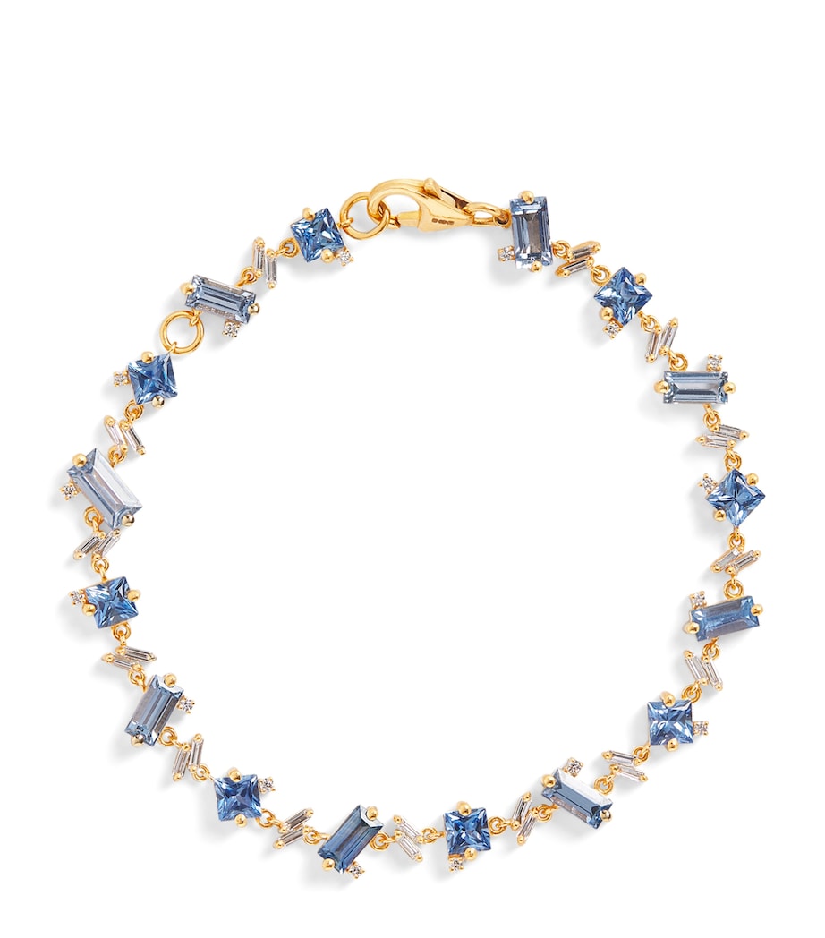 Suzanne Kalan Yellow Gold, Diamond and Blue Sapphire One of a Kind Bracelet Yg/bs Image 1