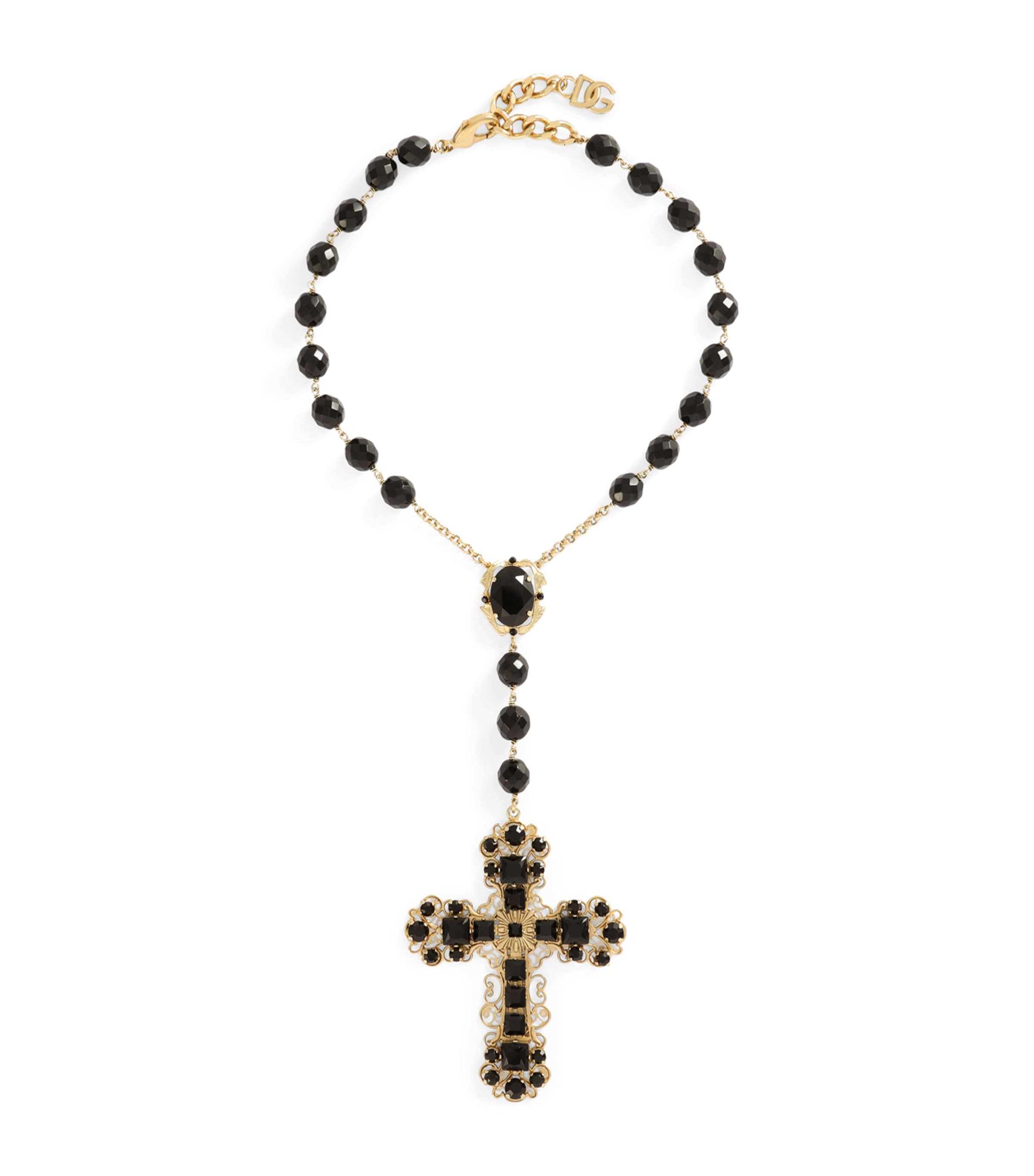 Dolce&Gabbana Beaded Rosary Necklace Nero/oro Image 1