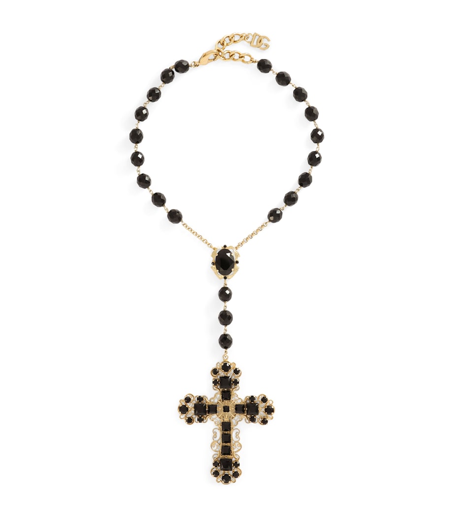 Dolce&Gabbana Beaded Rosary Necklace Nero/oro Image 1