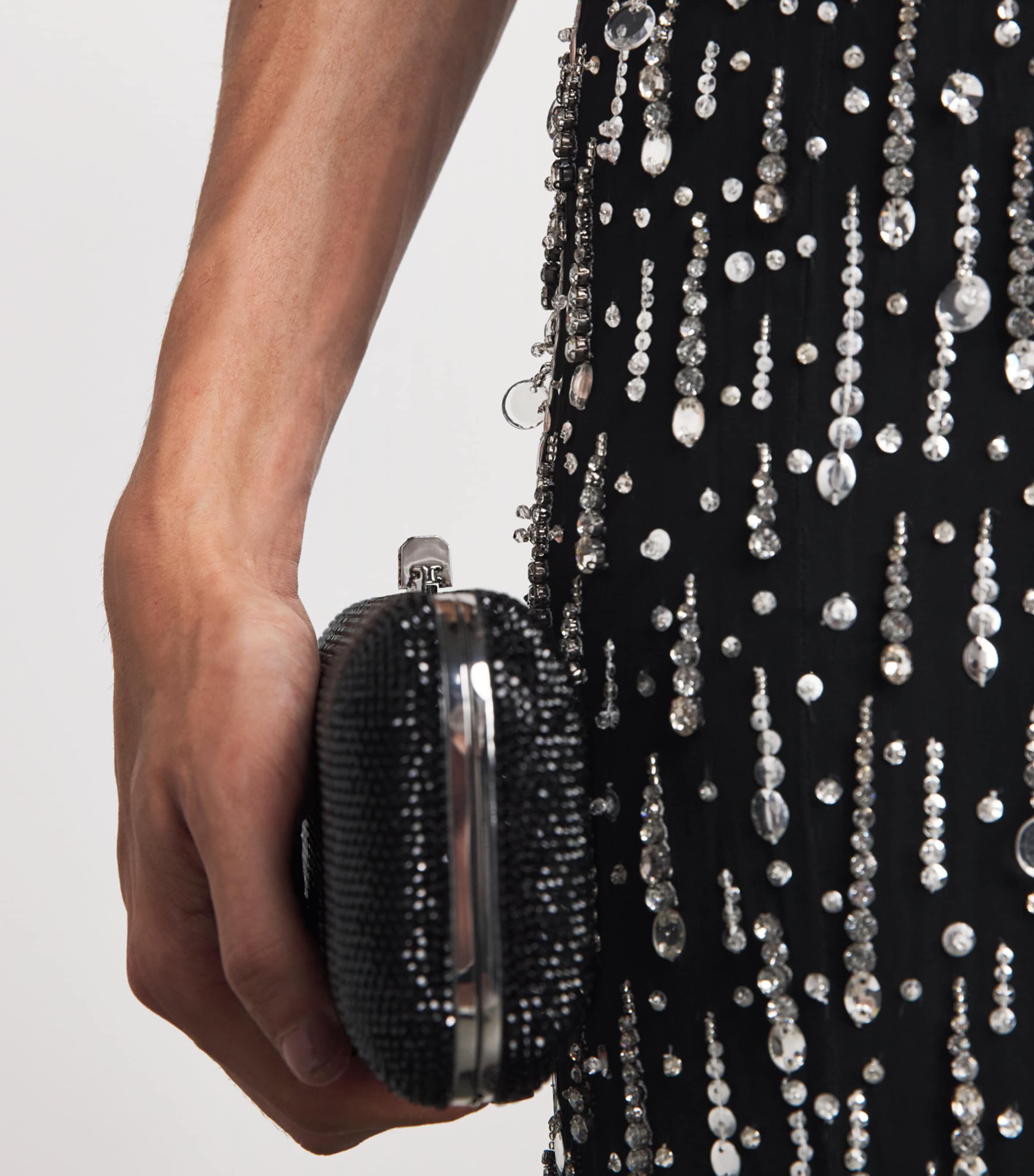 Jenny Packham Womens Embellished Santa Fe Maxi Dress Liquorice Image 3