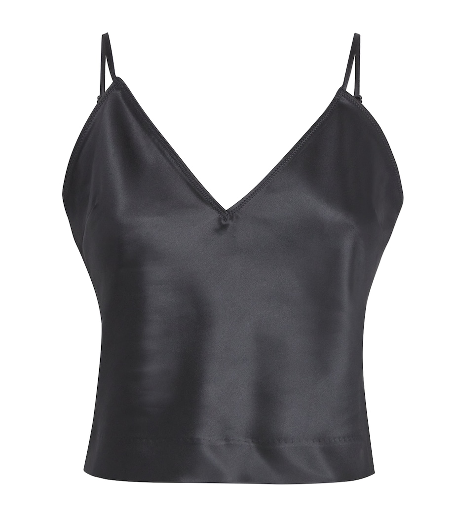 Satin Cropped Cami Top ONYX Image 1