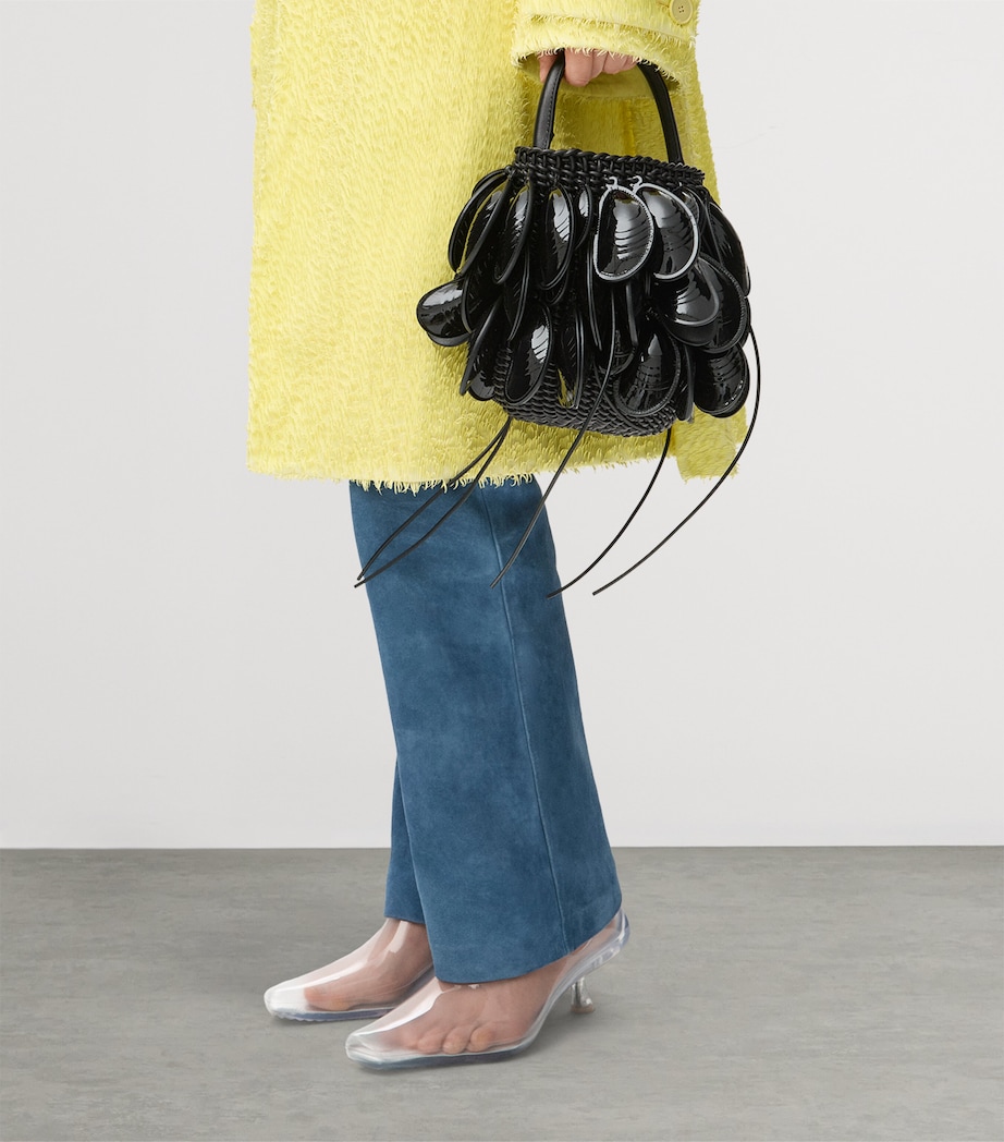 Leather Shell Bucket Bag BLACK Image 2