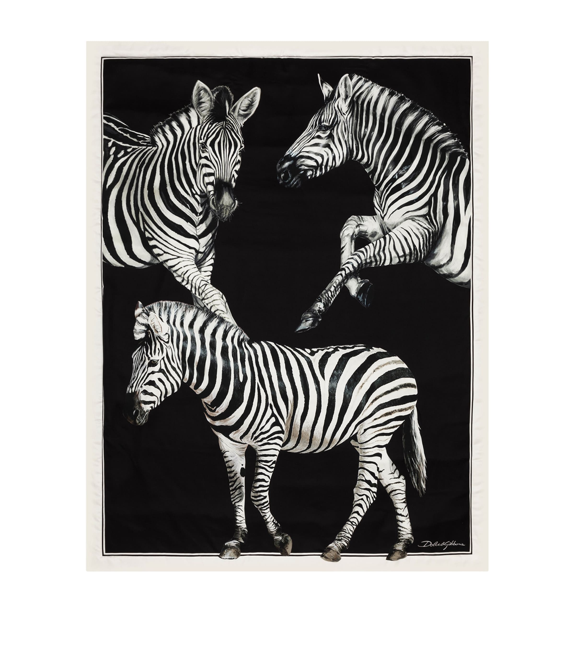 Silk Zebra Quilted Throw (140cm x 180cm) UZ007 ZEBRE F DO NER Image 1