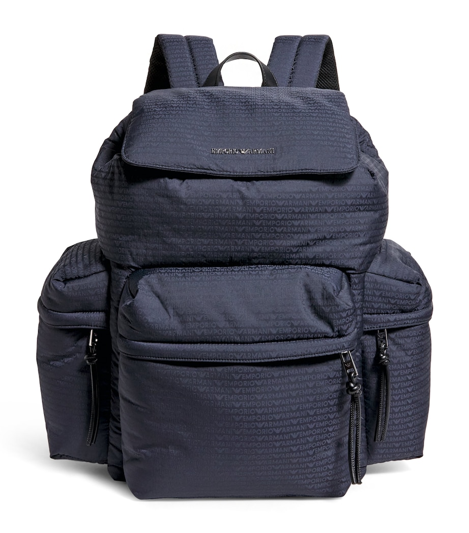 Emporio Armani Padded Jacquard Backpack Image 1