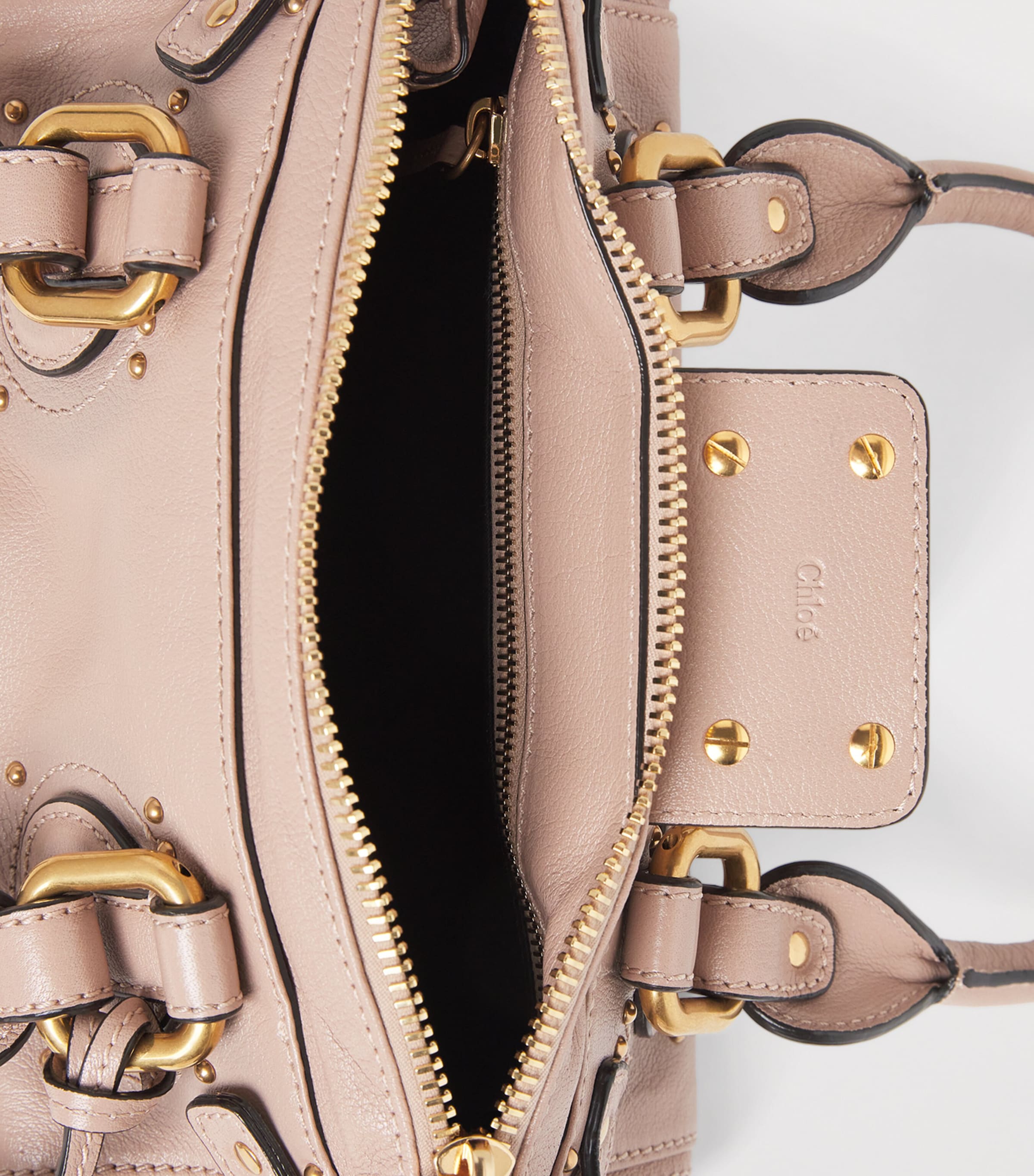 Chloé Small Leather Paddington Top-Handle Bag Earthy Pink Image 4