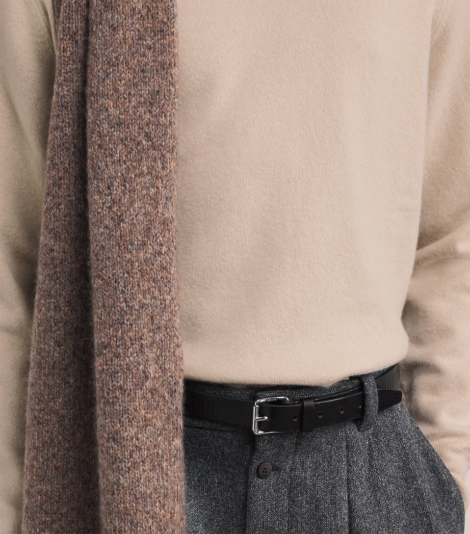 Colombo Mens Kid Cashmere Crew-Neck Sweater Beige Image 6