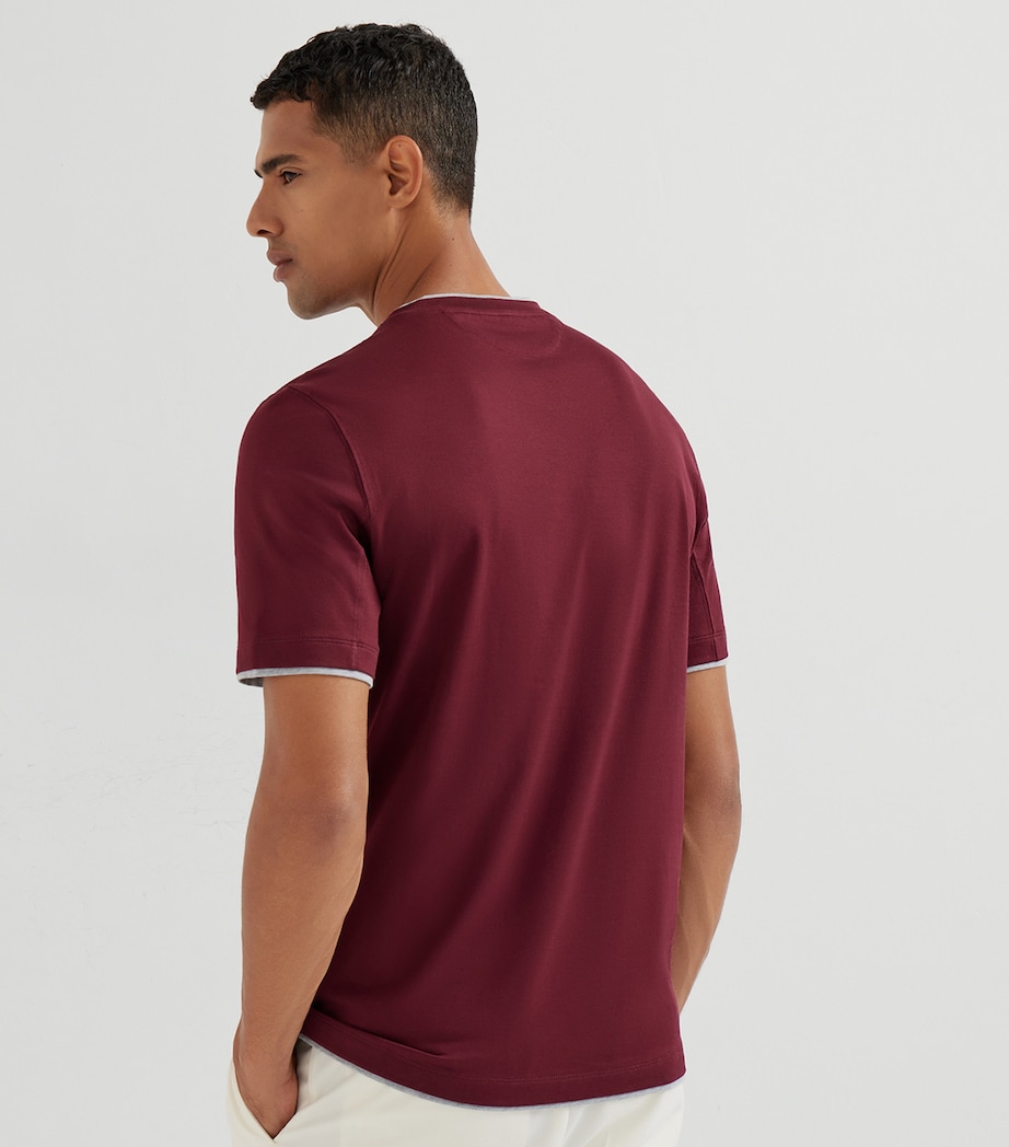 Cotton Faux-Layered T-Shirt COA16 Image 3