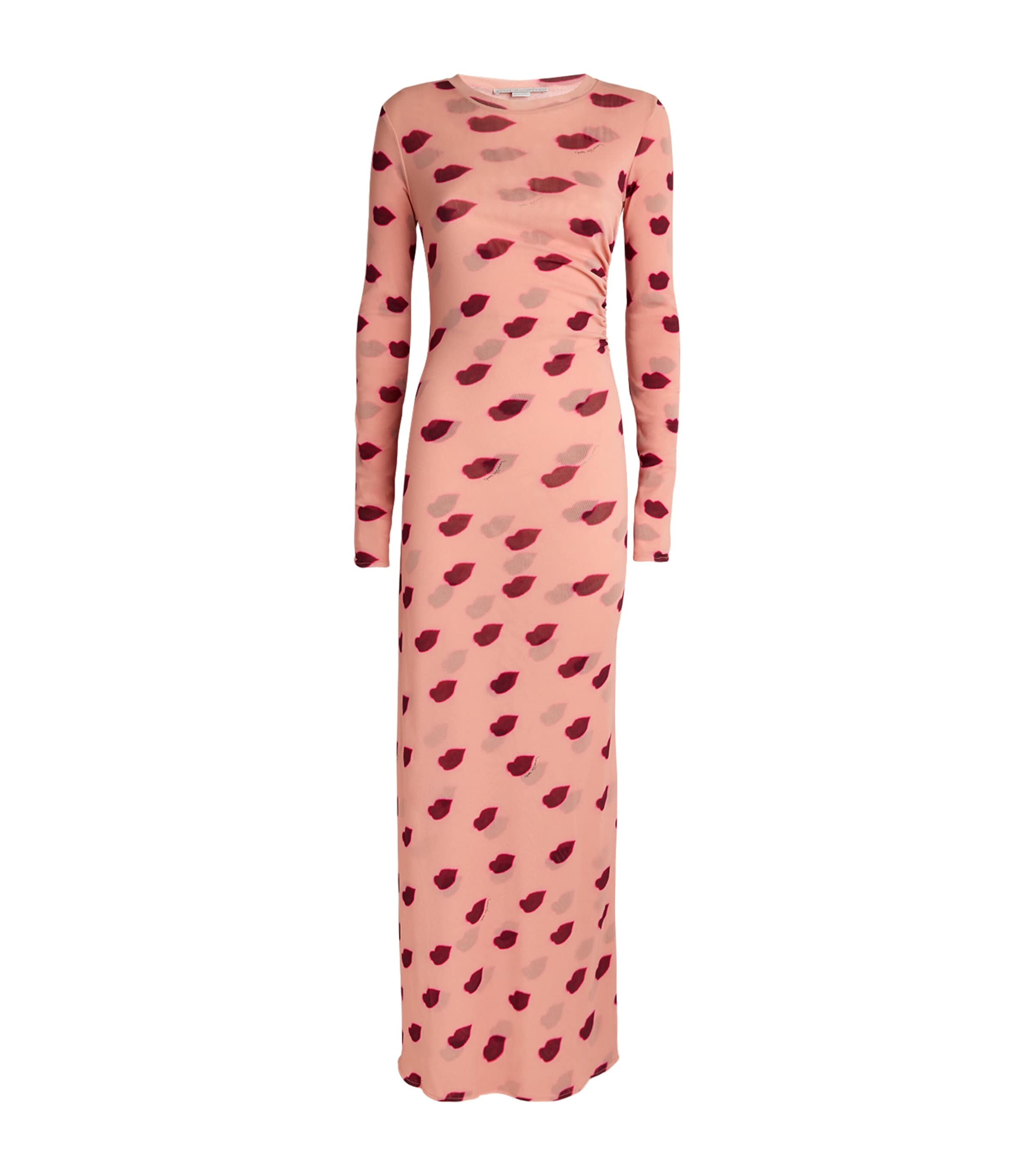 Shop Stella Mccartney Lips Maxi Dress In Pink