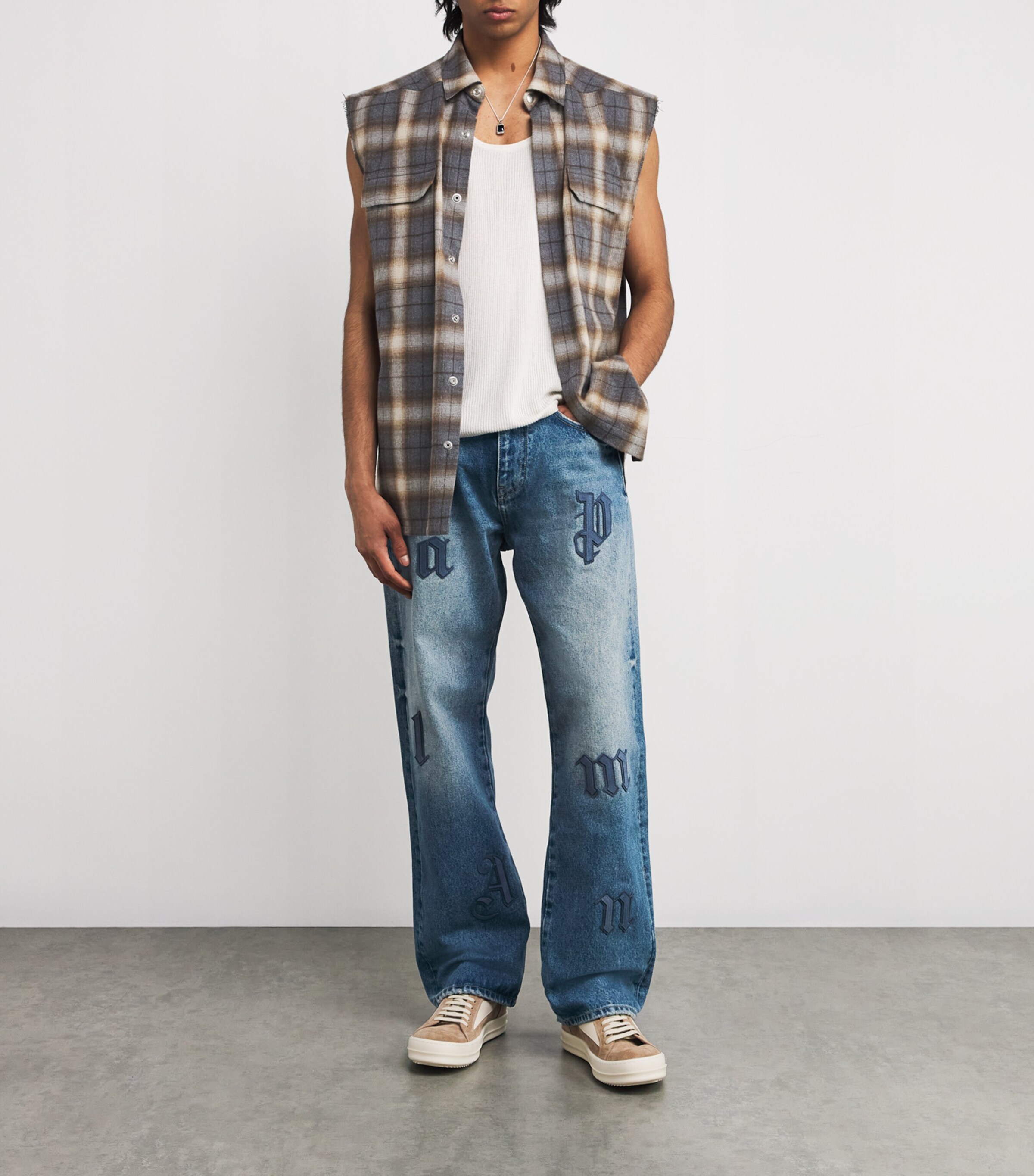 Logo Patch Baggy Jeans LIGHT BLUE Image 2