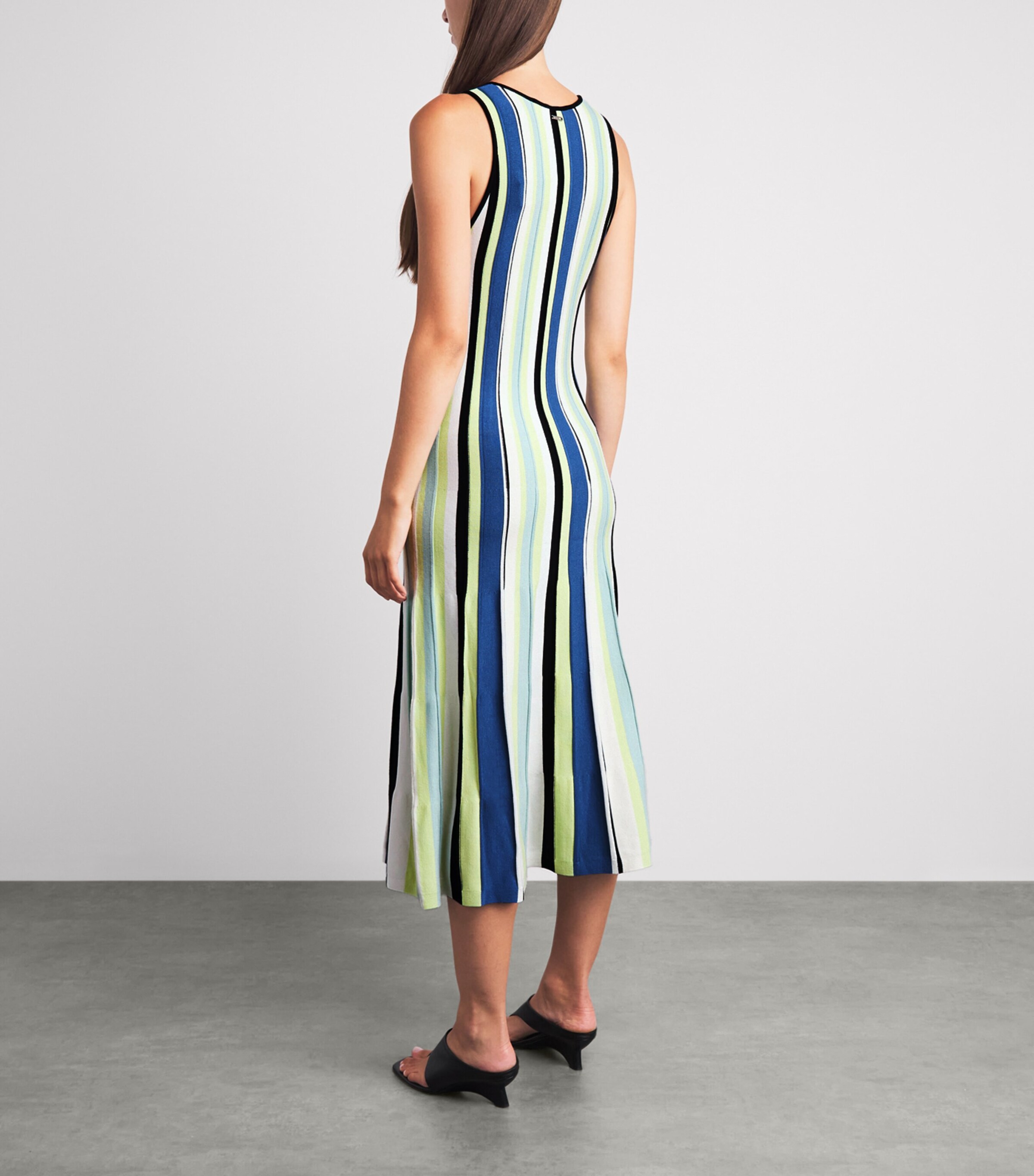 Toccin Womens Knitted Fifi Midi Dress Ocean/keylime Multi Image 4