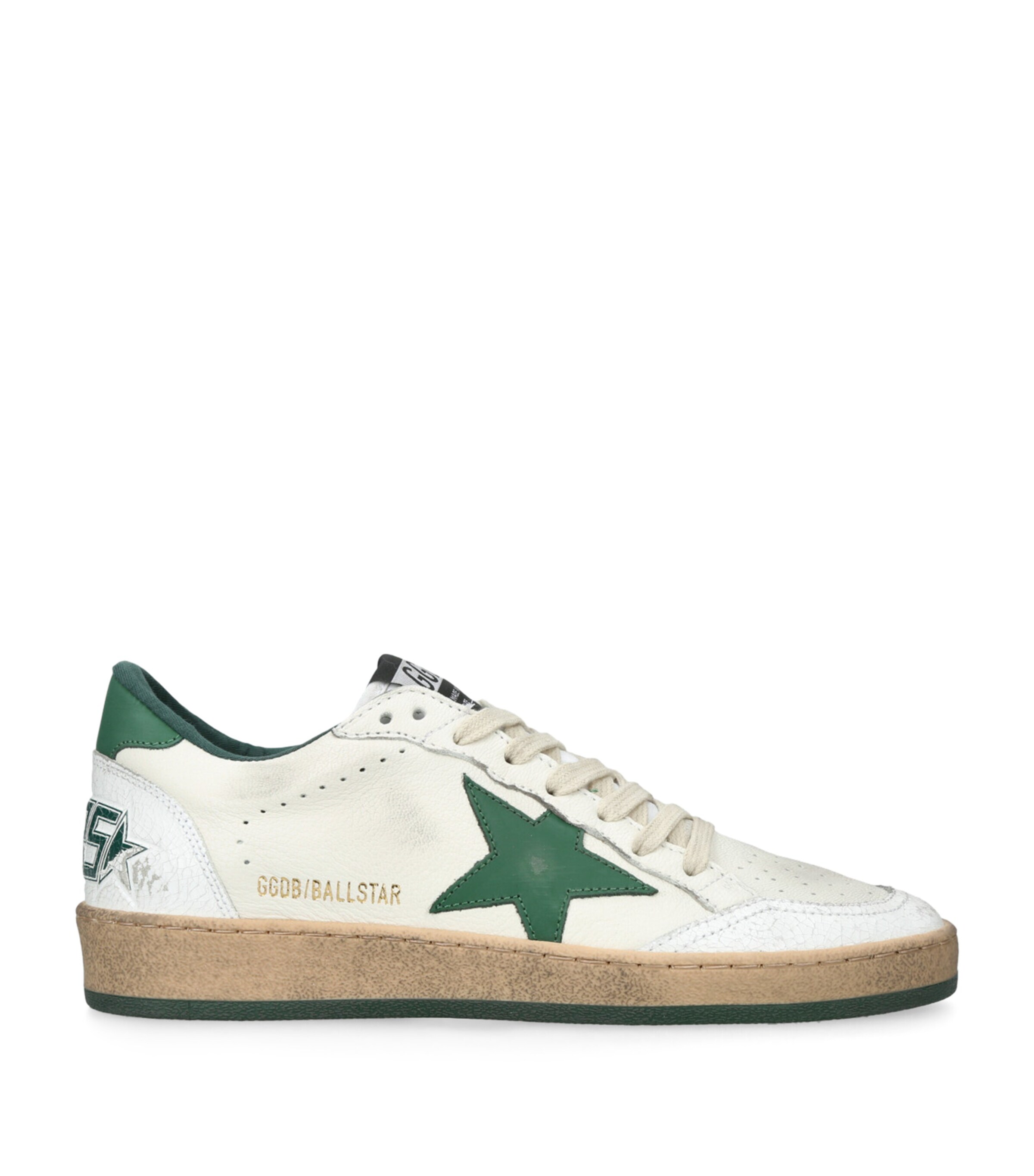 Golden Goose Leather Ball Star Sneakers Green Oth Image 1
