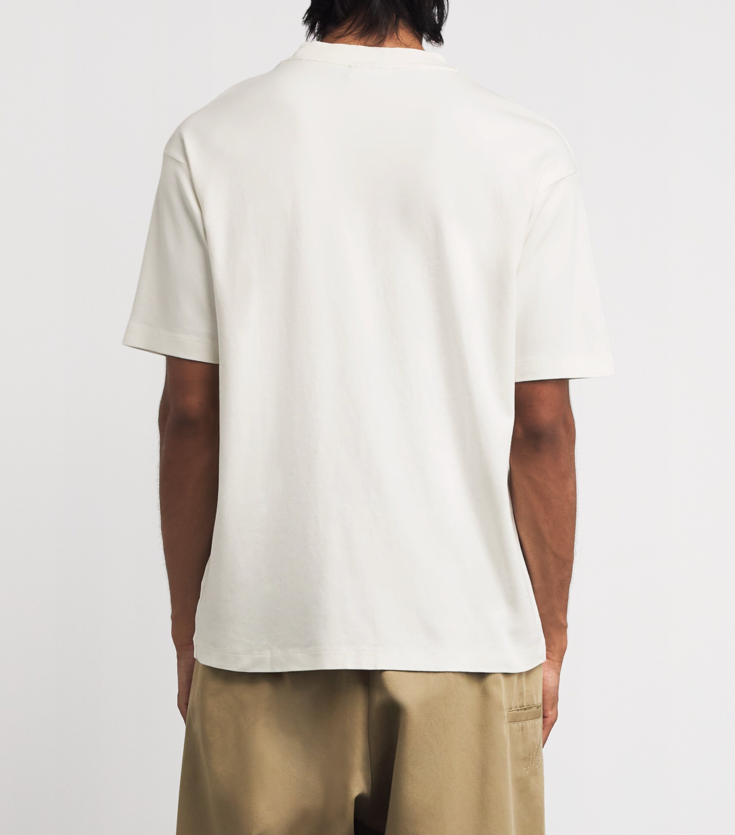Drôle De Monsieur Mens Cotton Plateau Print T-Shirt Ow / Off White Image 4
