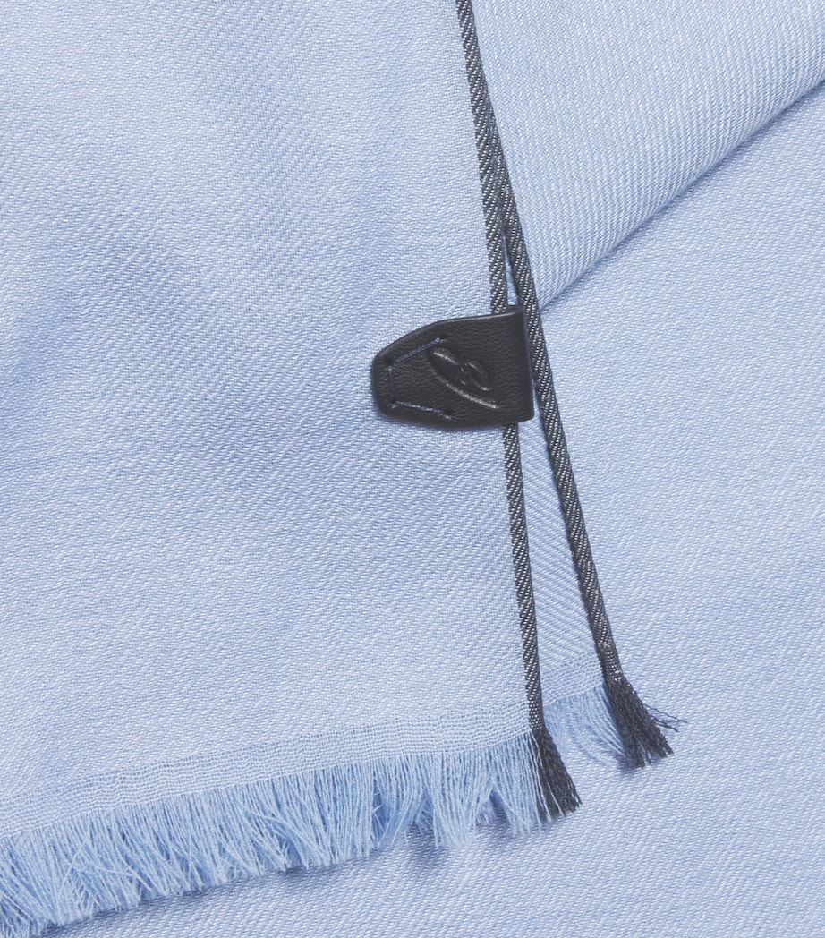 Linen-Silk Logo Scarf 4900 Image 3