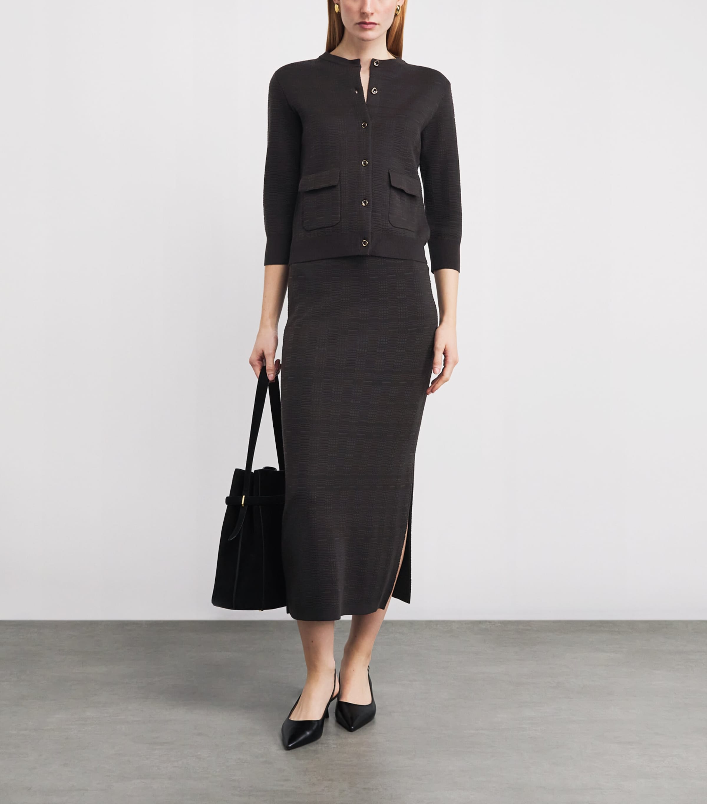 Wool-Blend Cardigan M70 BROWN - CHOCOLATE Image 2