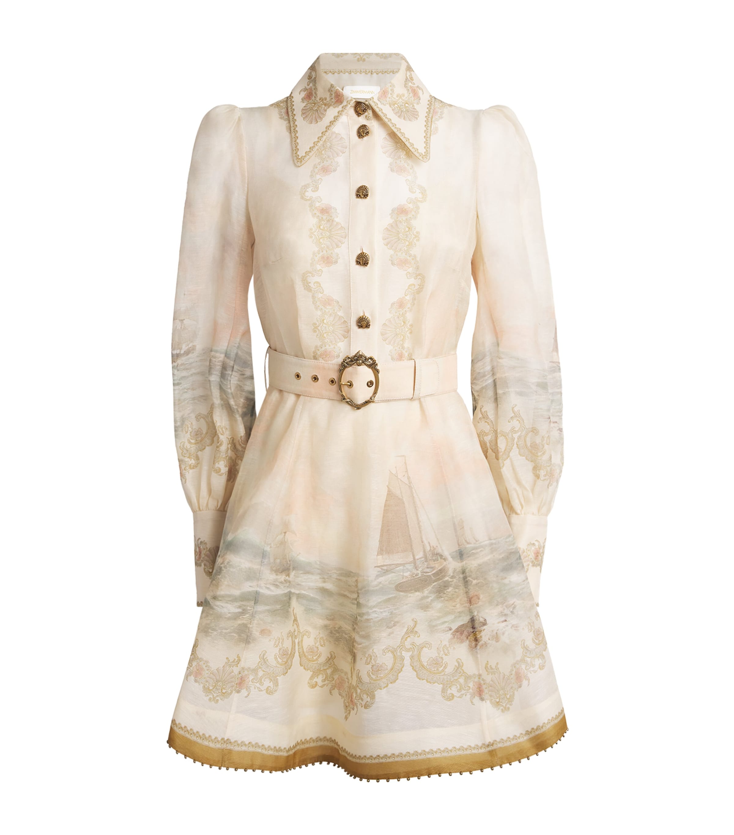 Linen-Silk Mini Dress SST SUNSET Image 1