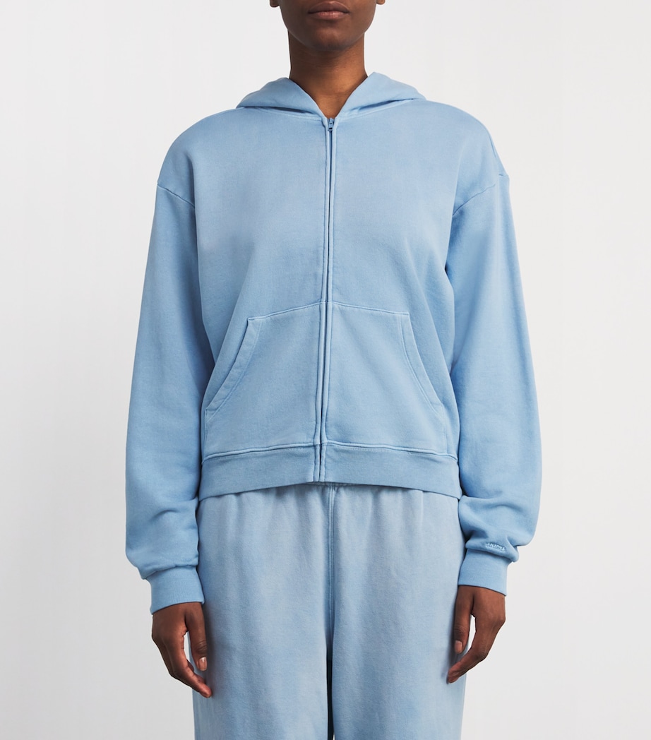 French Terry Zip-Up Hoodie BLUE BELL Image 3