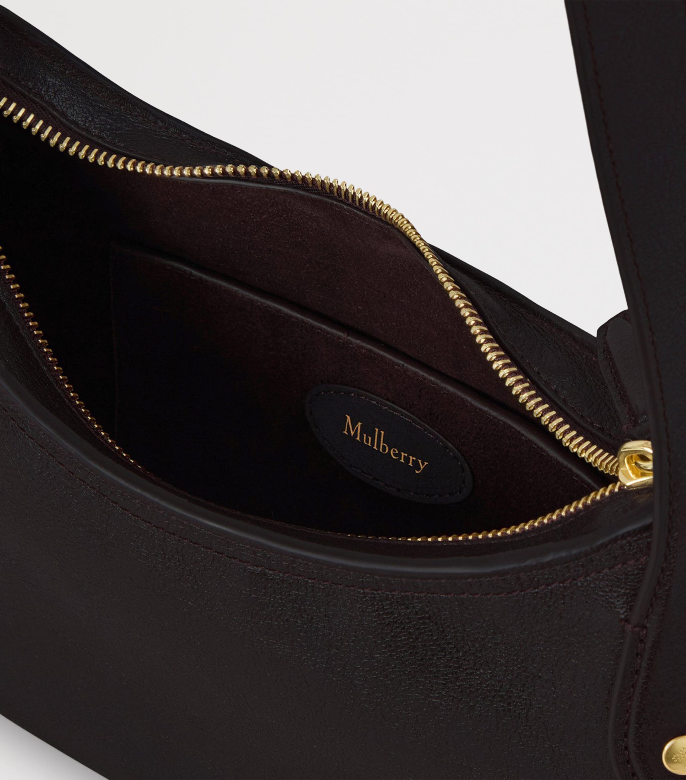 Mulberry Small Leather Hackney Shoulder Bag Ebony Image 4