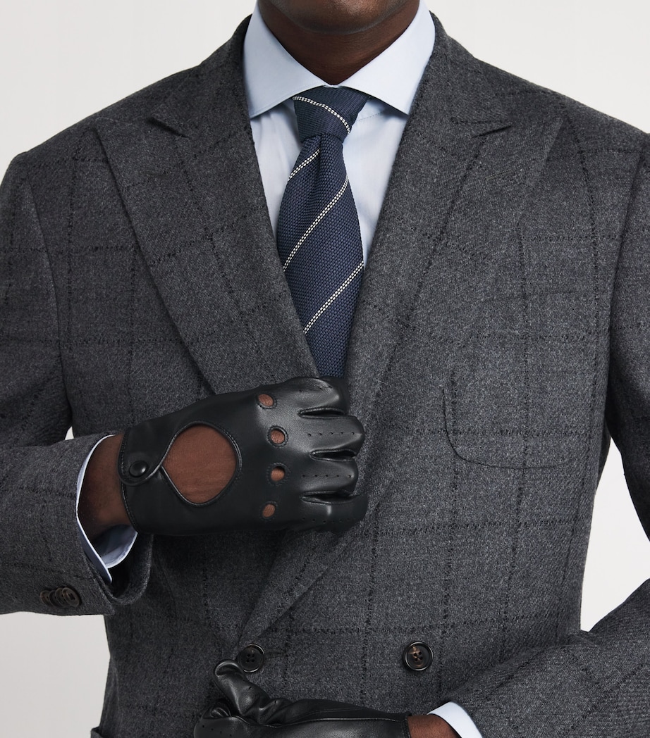 Silk Grenadine Tie NAVY BLUE Image 2