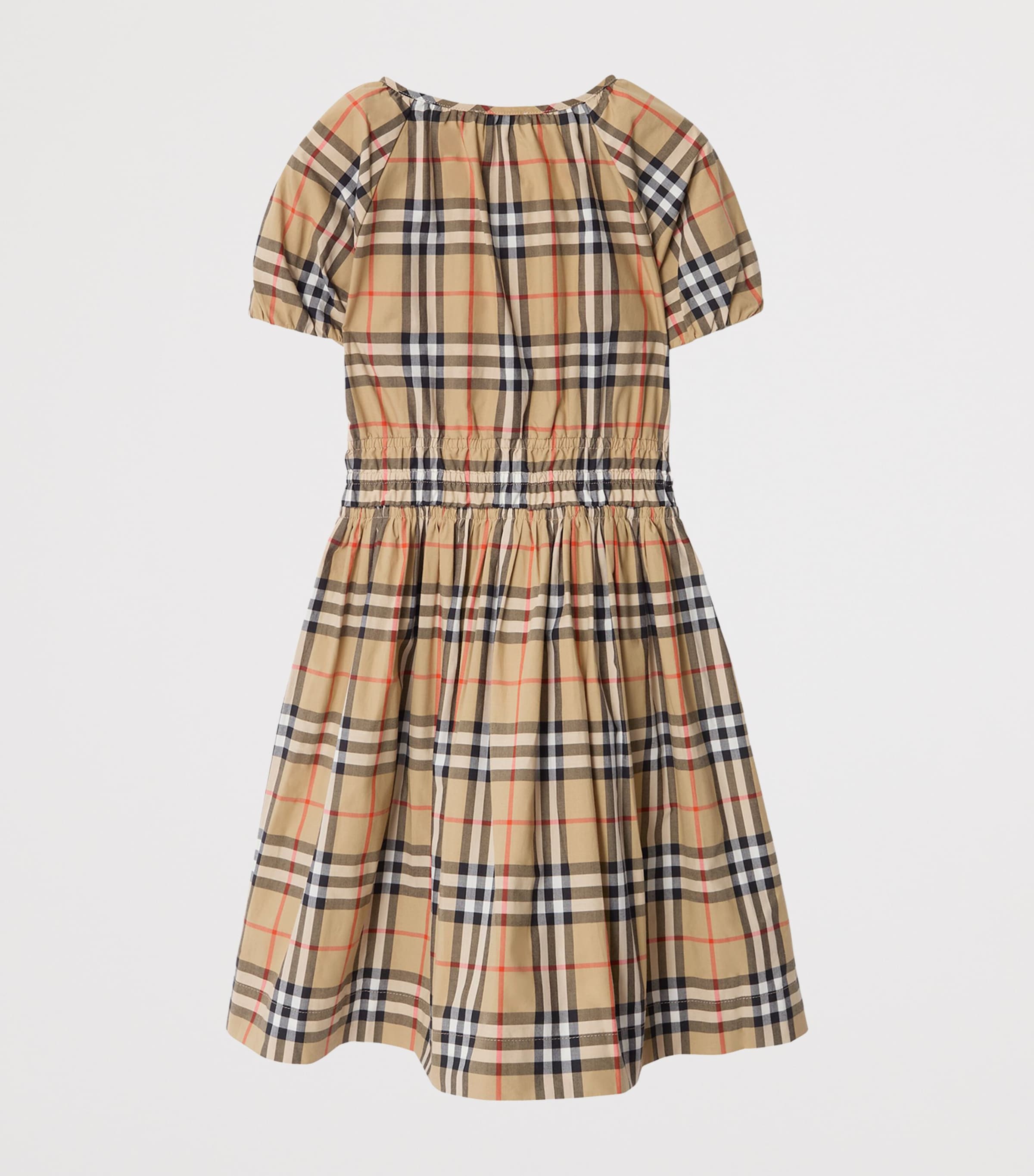 Cotton Check Dress (3-12 Years) SAND IP CHECK Image 2