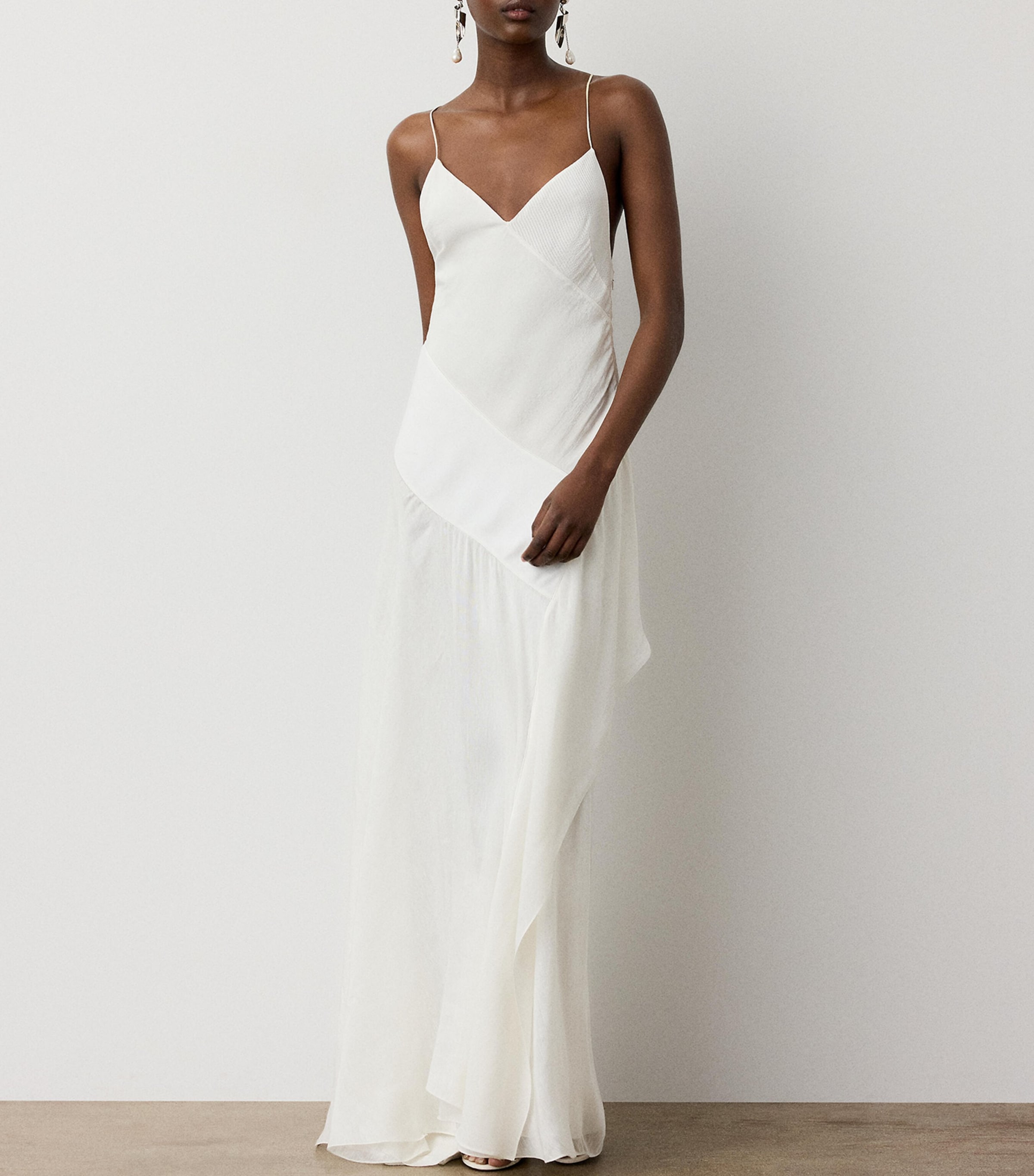 Ralph Lauren Collection Womens Hughes Maxi Slip Dress Cream Image 2