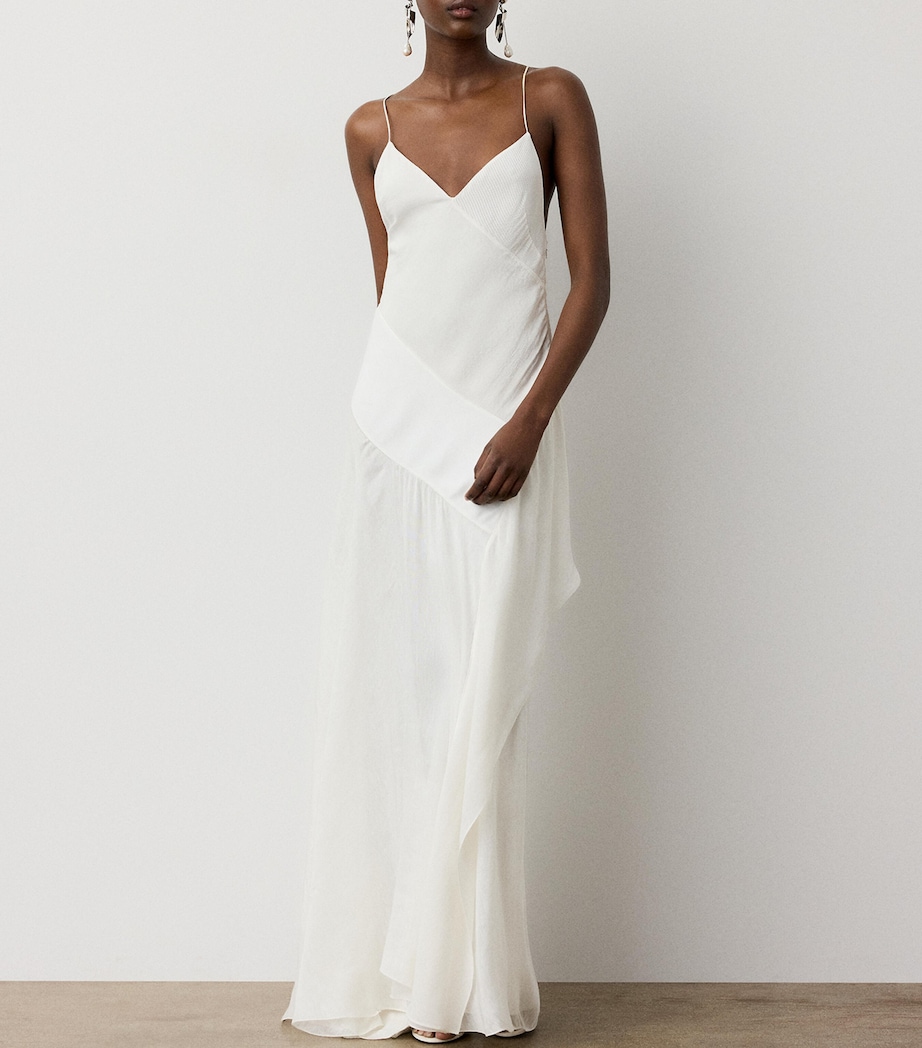 Ralph Lauren Collection Womens Hughes Maxi Slip Dress Cream Image 2
