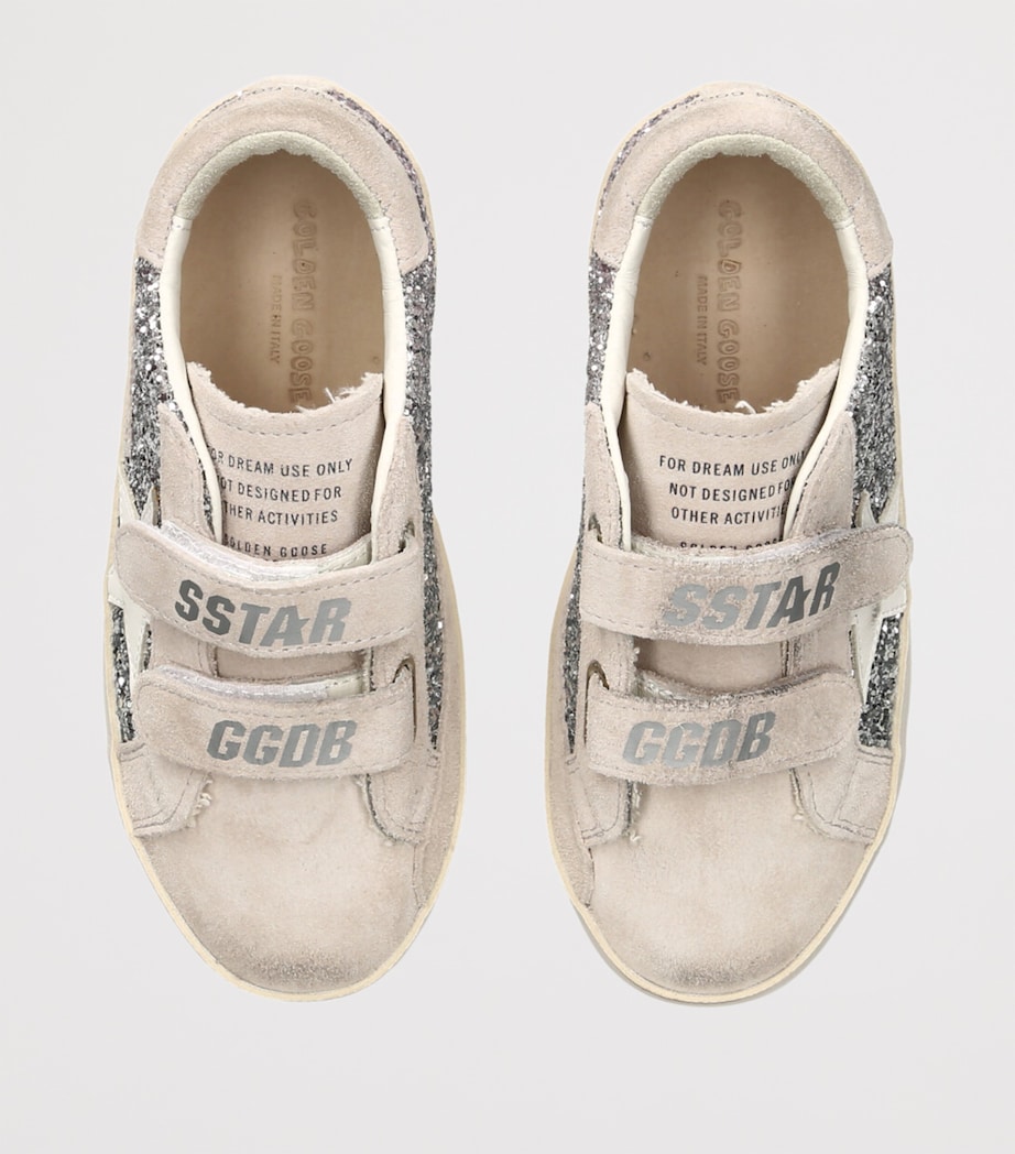 Leather Old School Sneakers SILVER COM Image 4