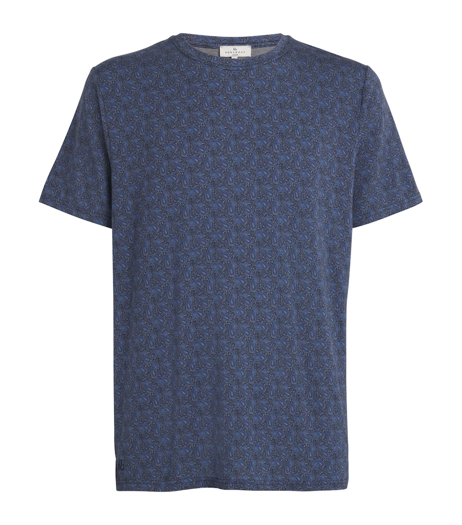 Jersey Printed Contrast T-Shirt HENRY NAVY/MID GREY Image 1