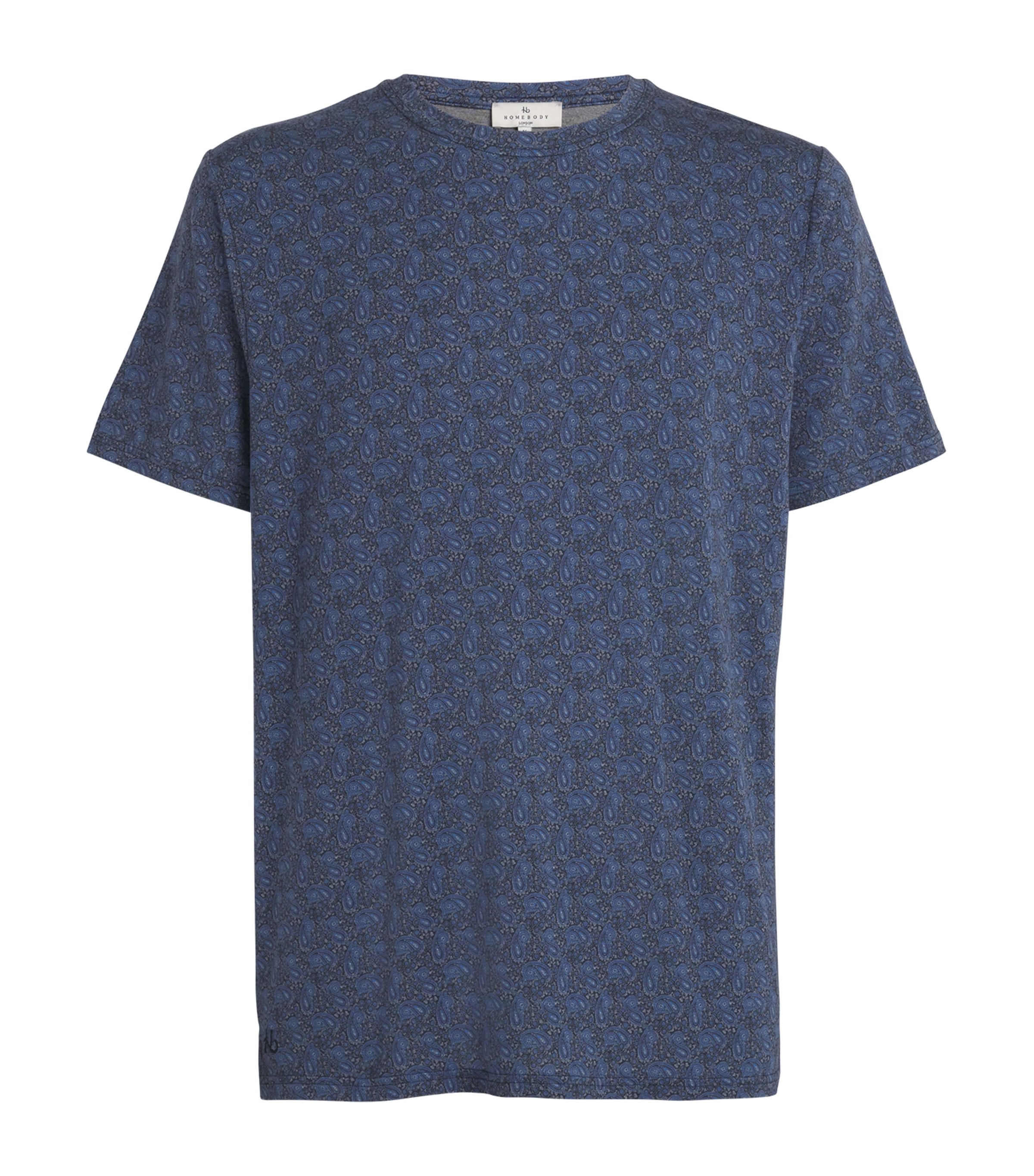 Homebody Jersey Printed Contrast T-Shirt | Men Clothing | T-Shirts | Printed T-Shirts | Designers | Homebody | 5249