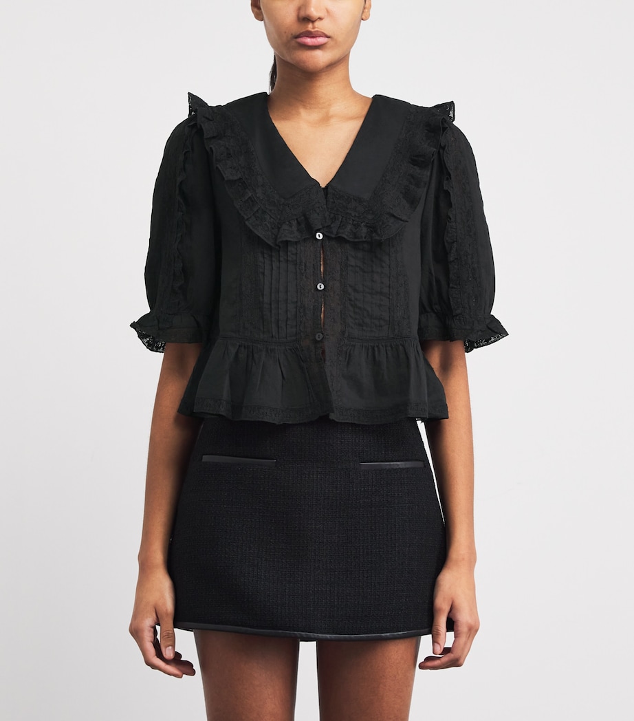 Cotton Ellery Blouse BLACK Image 3