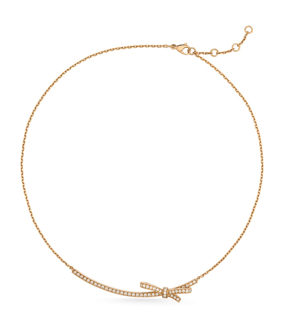Rose Gold and Diamond Ruban Chain Necklace ROSE GOLD Image 1