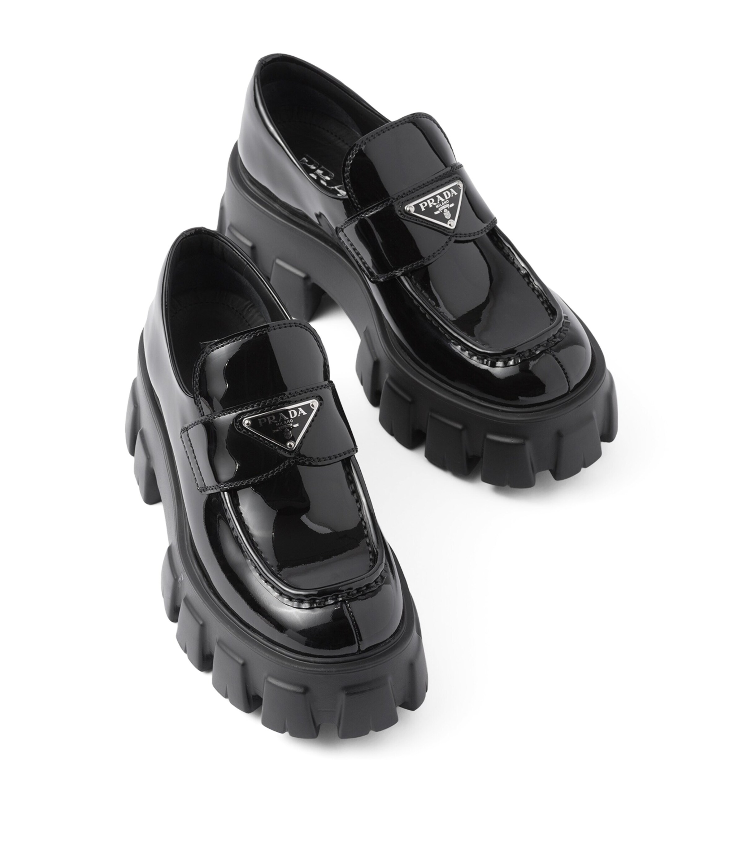 Prada Leather Triangle Loafers 55 Image 6
