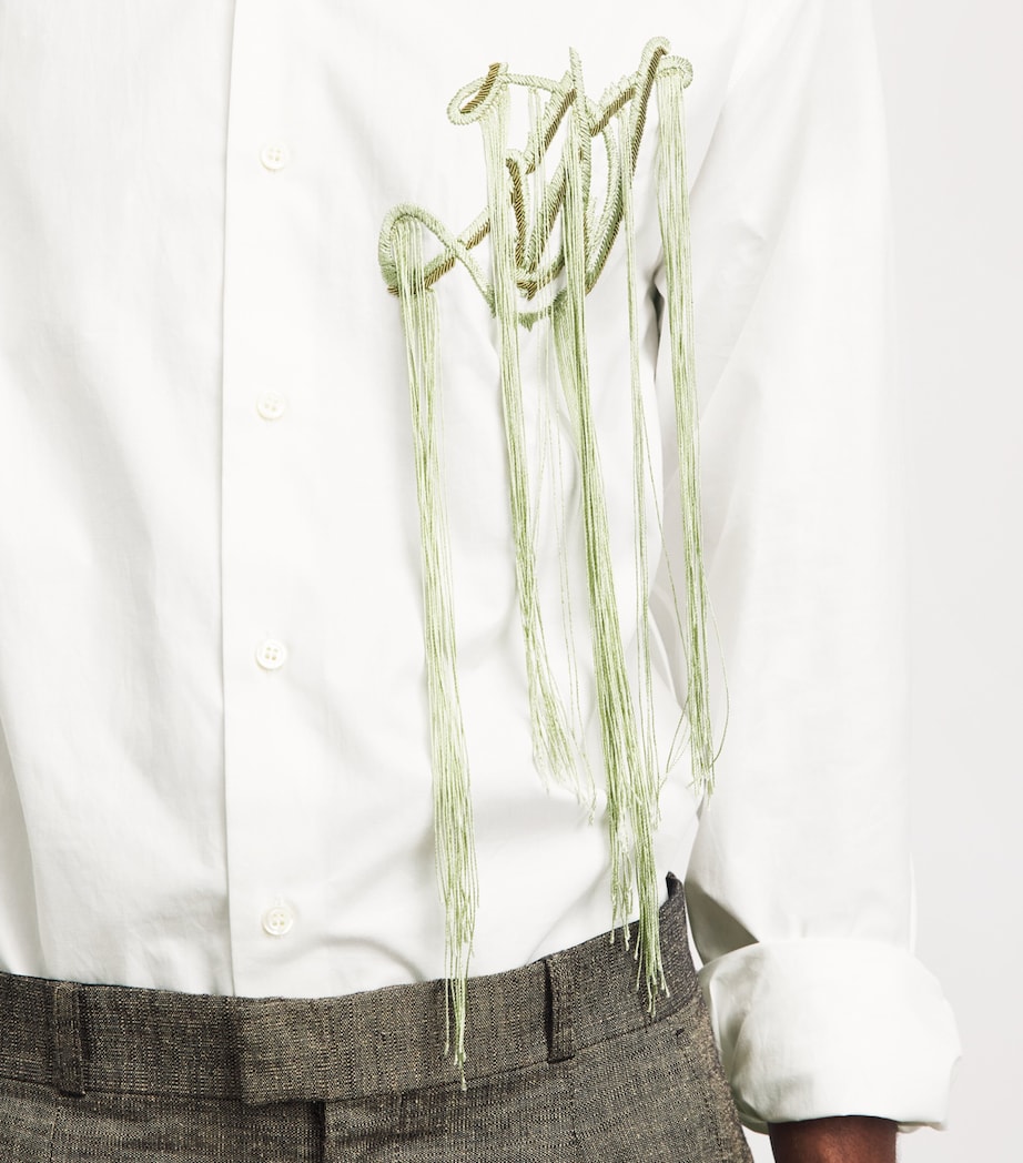 DRIES VAN NOTEN Mens Cotton Embroidered Shirt Image 3