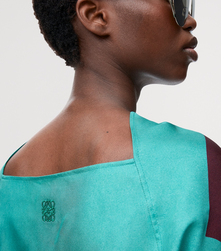 Silk Scarf-Effect T-Shirt GREEN/RED/MULTICOLOR Image 5