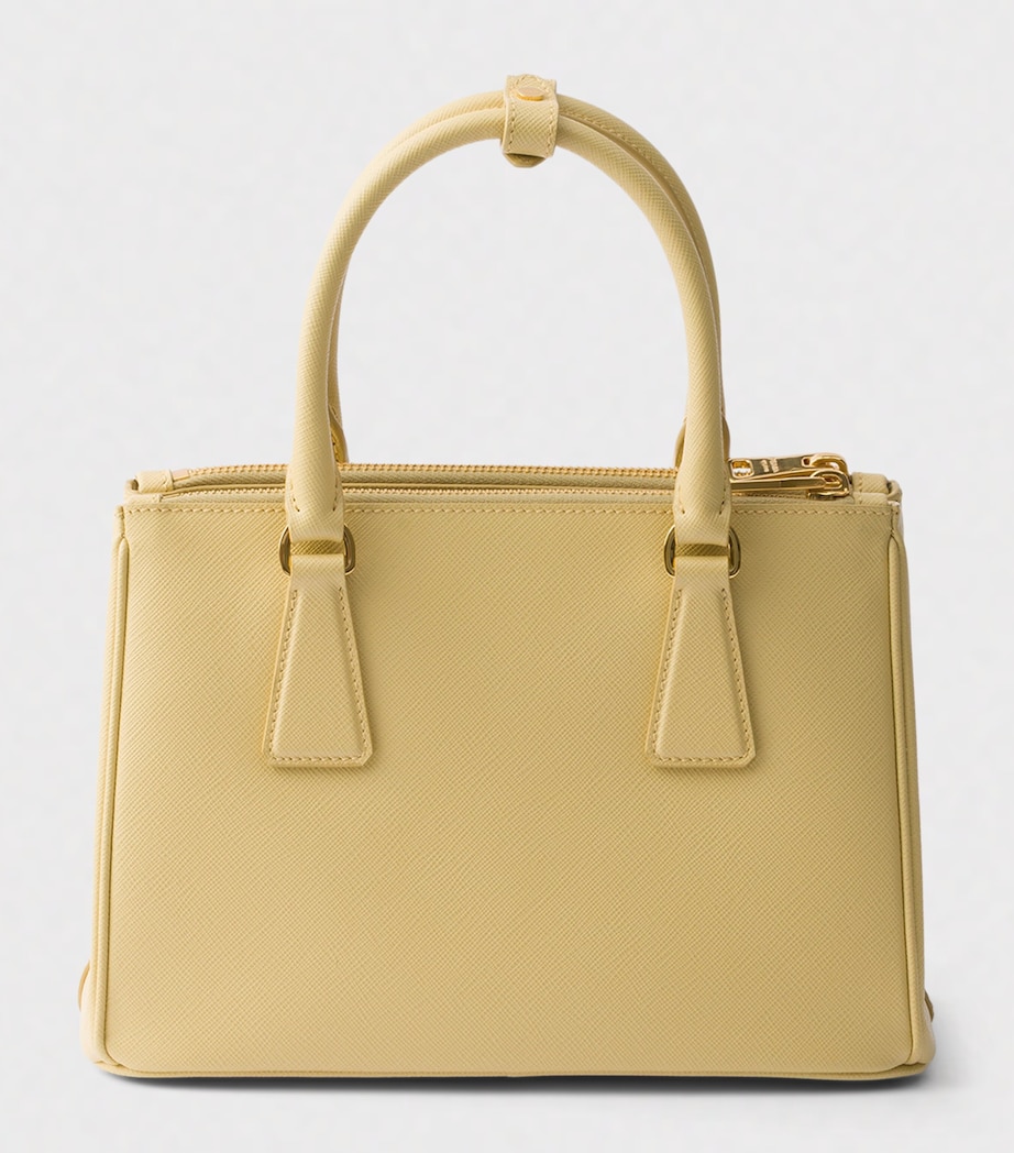Prada Small Leather Galleria Top-Handle Bag Yellow Image 4
