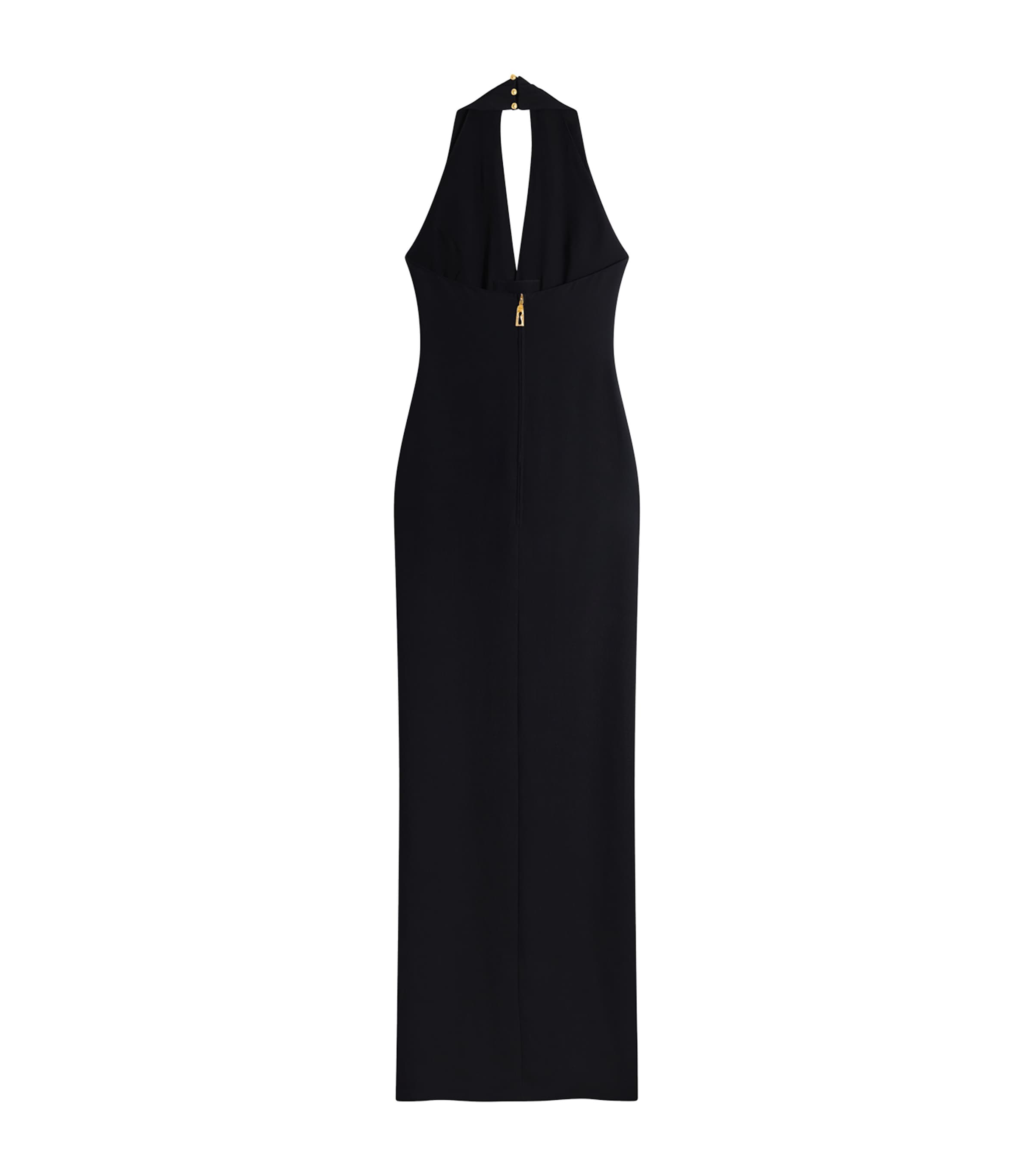 Schiaparelli Womens Laced Halterneck Maxi Gown Black Image 6