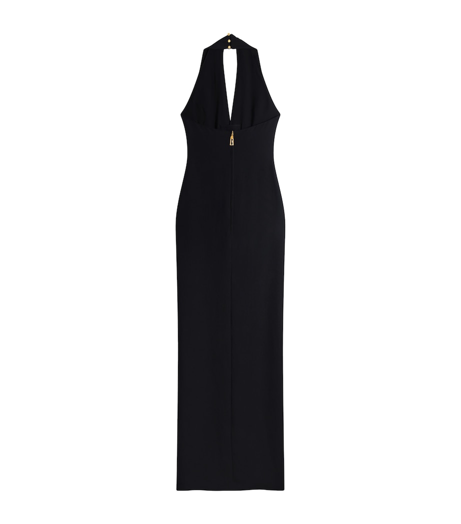 Schiaparelli Womens Laced Halterneck Maxi Gown Black Image 6