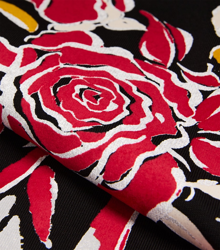 Cotton Roses Print T-Shirt BLACK Image 5