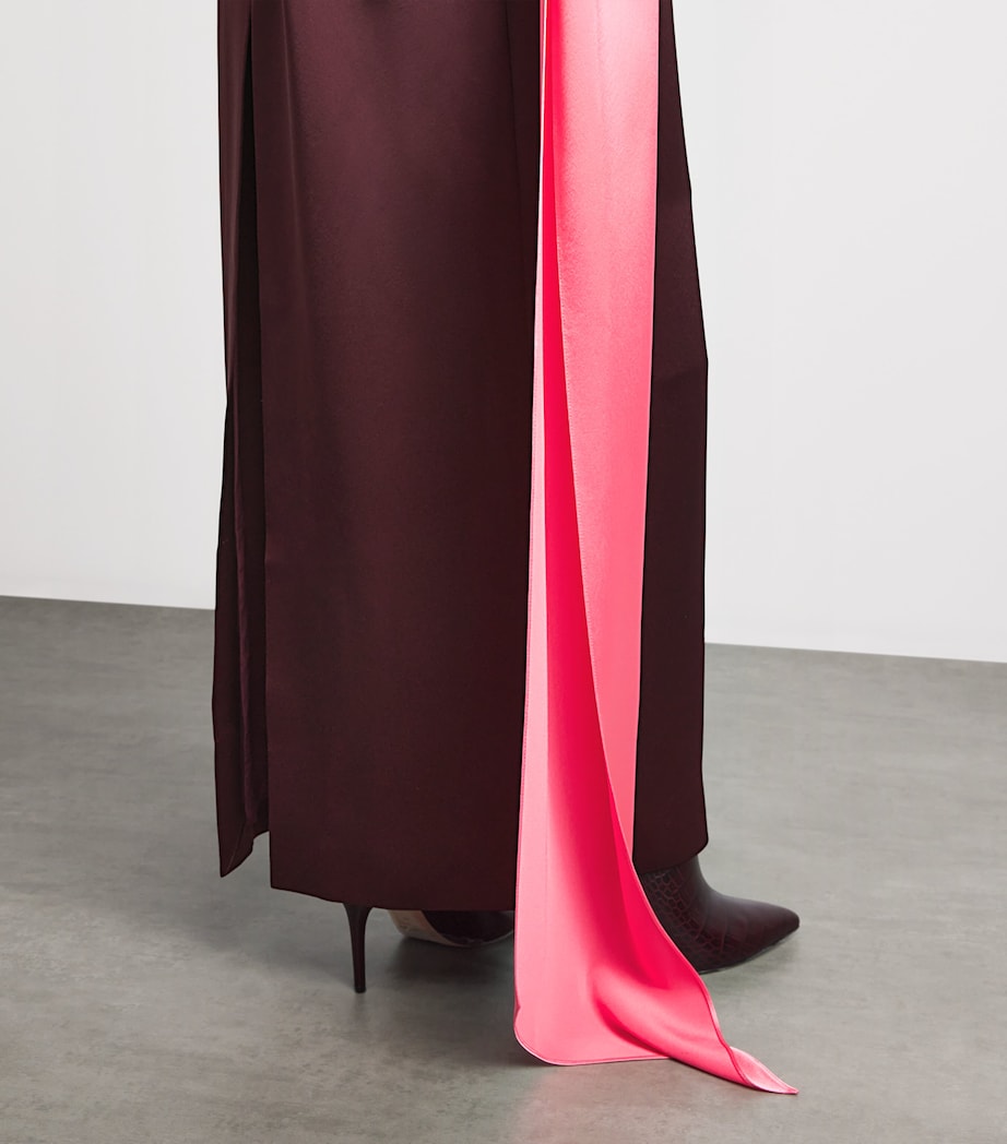Roksanda Womens Satin Sami Scarf Maxi Dress Calliope/peau Image 5