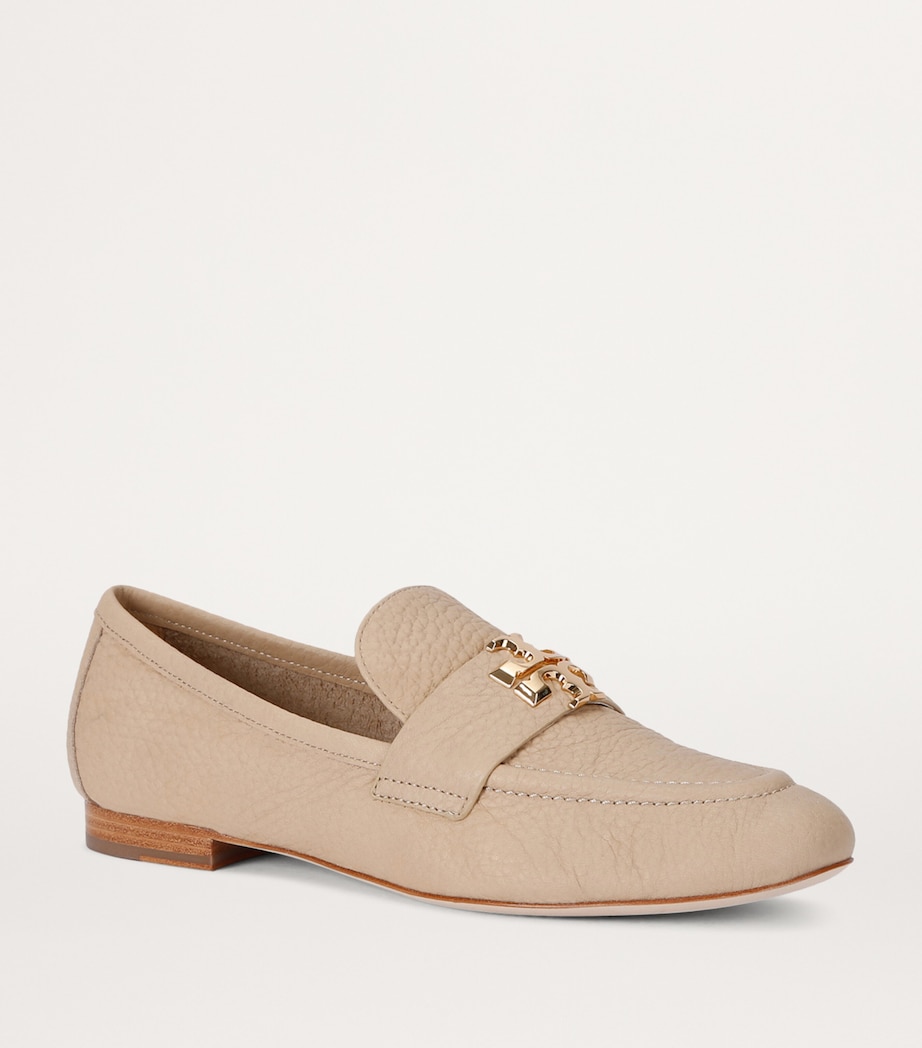 Leather Eleanor Loafers BONE Image 3