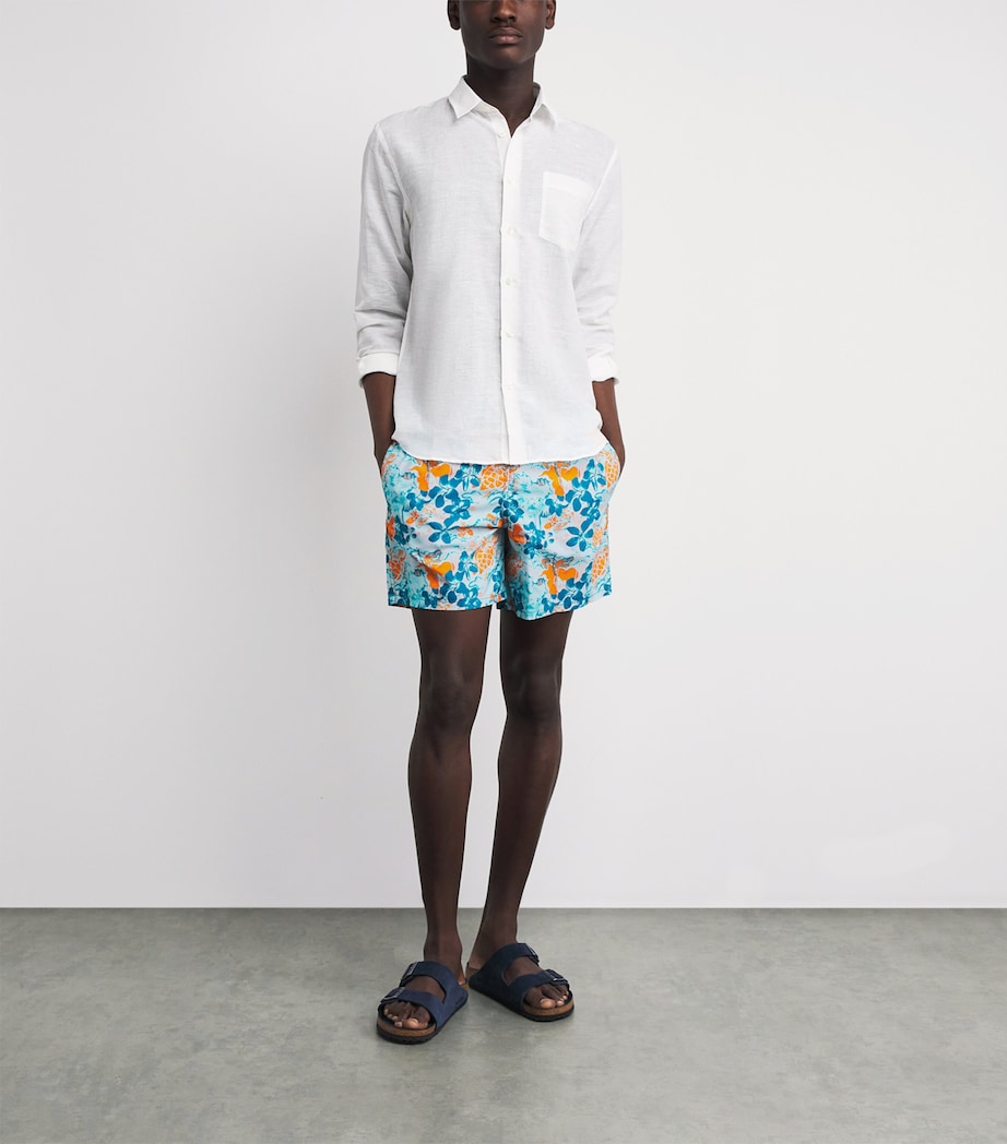 Vilebrequin Mens Turtle Print Moorea Swim Shorts Coin Coin Image 2